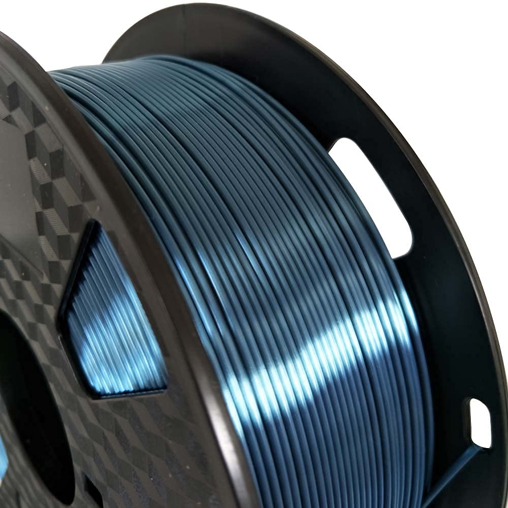 Silk Dark Cyan Pla 3D Printer Filament 1.75Mm 1Kg 2.2Lbs 3D Printing Material Shine Silky Shiny Metallic Metal Gold Silver Coppe