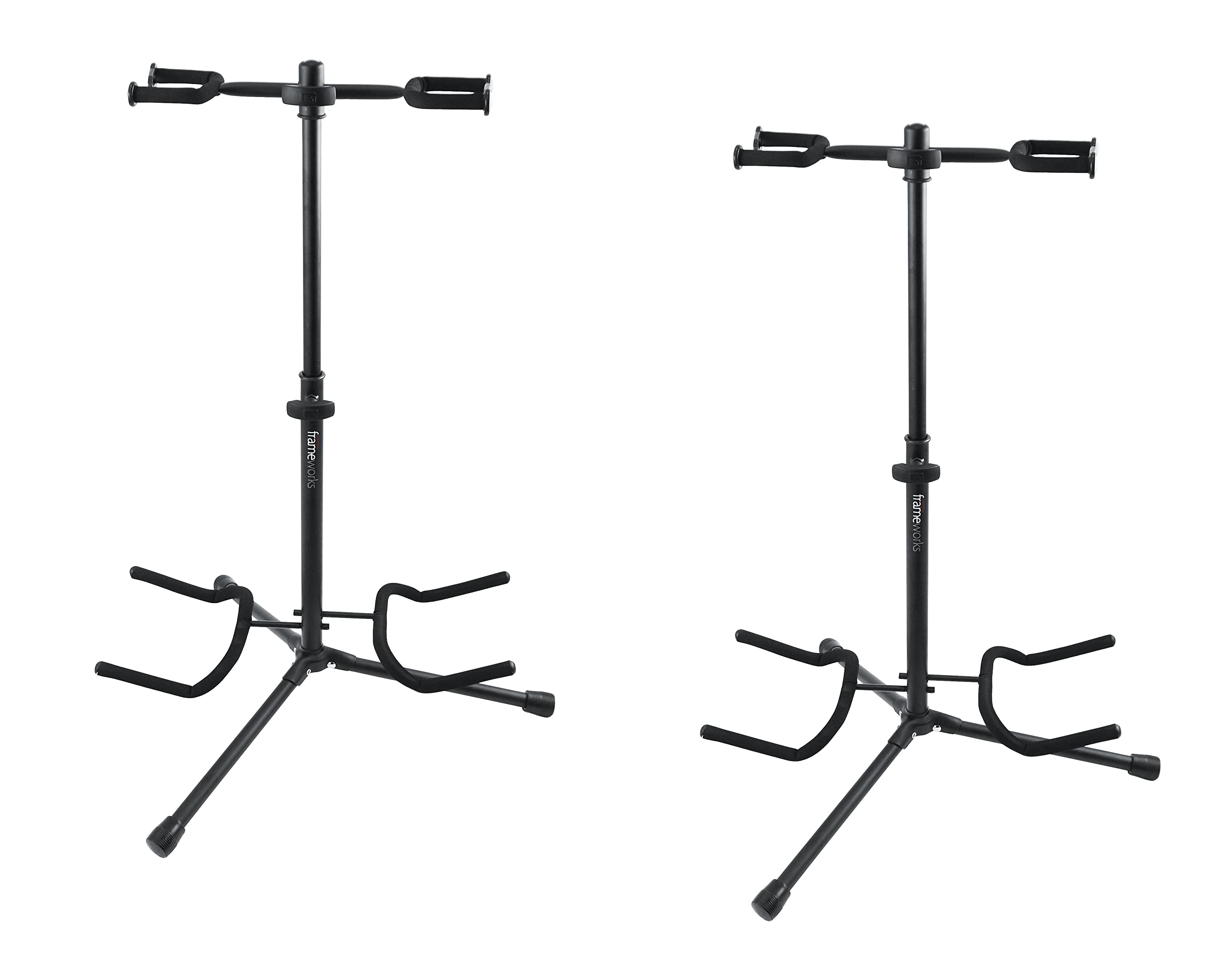 Gator Frameworks Two Pack Of Double Stands Fits Acoustic & Electric Guitars (Gfw Gtr 2000 2Pk)