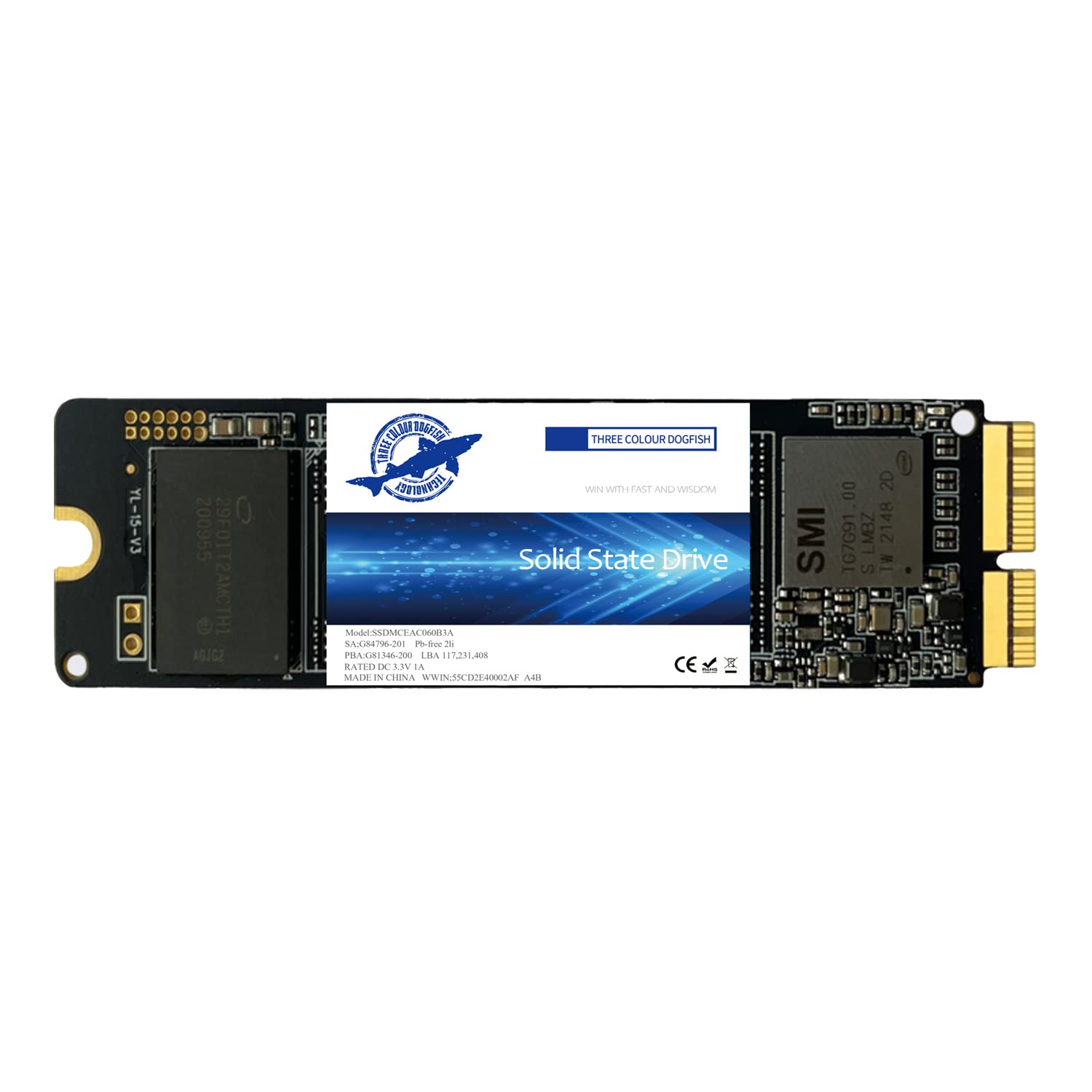 Dogfish Ssd Pro Da 2 Tb Per Macbook Upgrade Nvme Pcie Gen3X4 M.2, Unit?Interna A Stato Solido Per Macbook Air A1466 (2013 2017)/Macbook Pro A1398 (Retina, 2013 2015)/Imac A1419 (2013 2019)