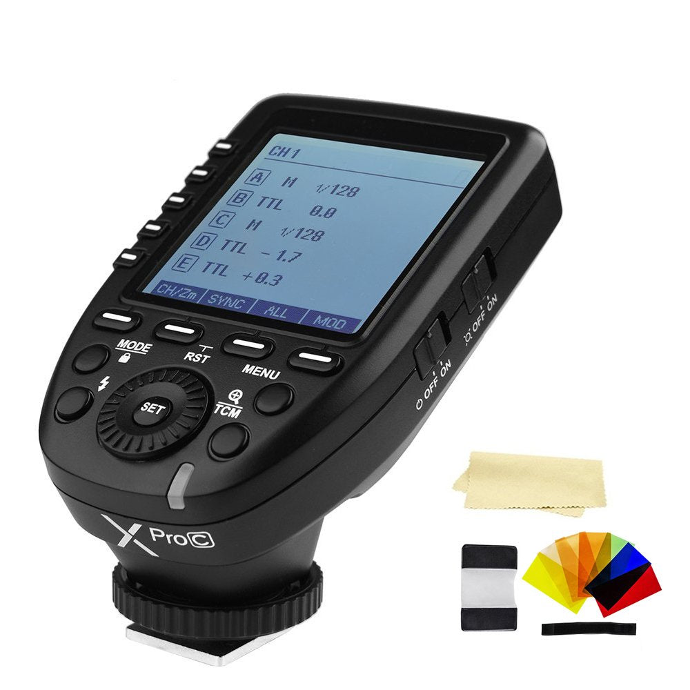 Godox Xpro C Ttl Flash Trigger For Canon Cameras Transmitter With 2.4G X Wireless System Tcm Function Hss 1/8000S Large Lcd Scre