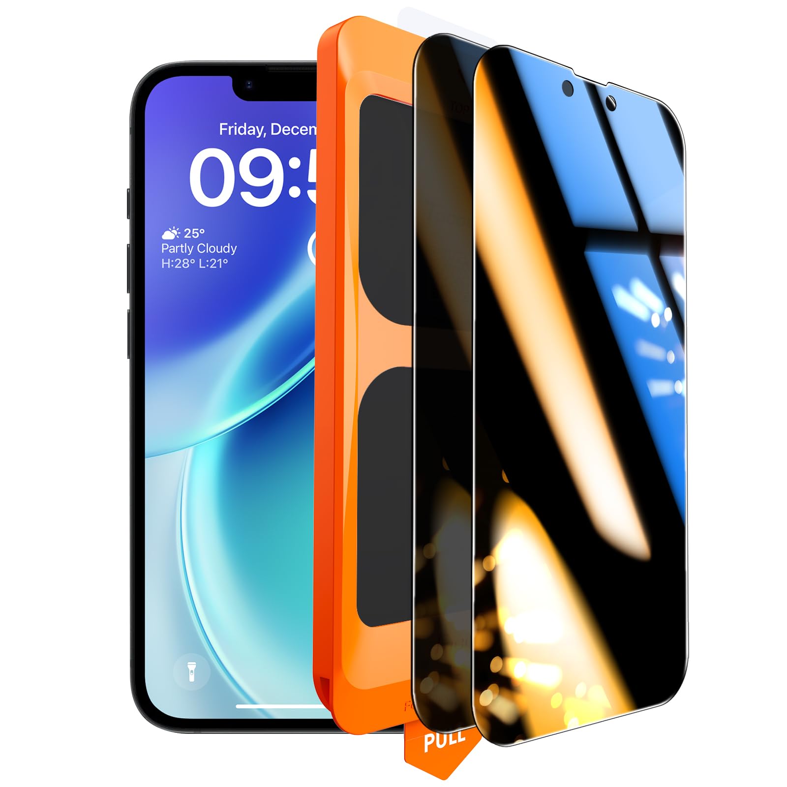 TOCOL for iPhone 17e Privacy Screen Protector 6.1 inch 9H Hardness Military Grade Shatterproof HD Tempered Glass Coverage Easy I