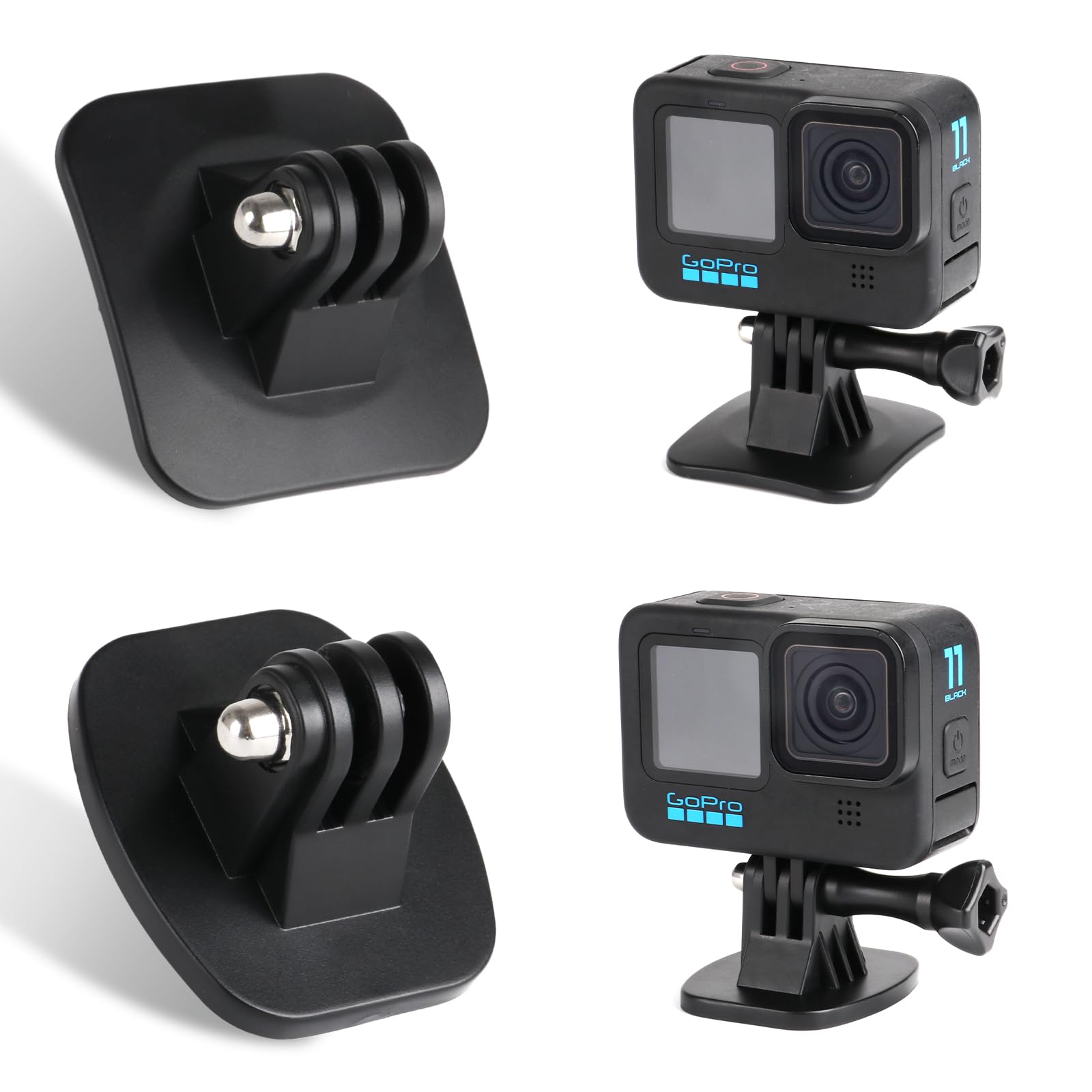 Hsu Adhesive Mounts Helmet Adhesive Sticky Mounts Flat & Curved 3M Mount For All Gopro Cameras And Other Action Cameras