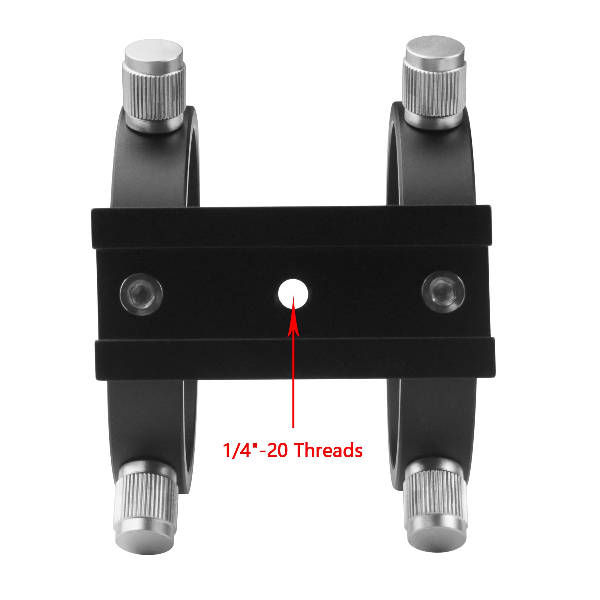 Astromania Adjustable Guiding Scope Ring Set With Plate   69 Mm Inside Diameter (Pair)   For Telescope Tube Diameter Or Finders