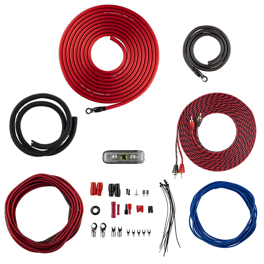 Ds18 Ak4 Complete 4 Gauge Cca Amplifier Installation Wiring Kit   Ampkit Helps Make Connections, Brings Power To Your Radio, Sub