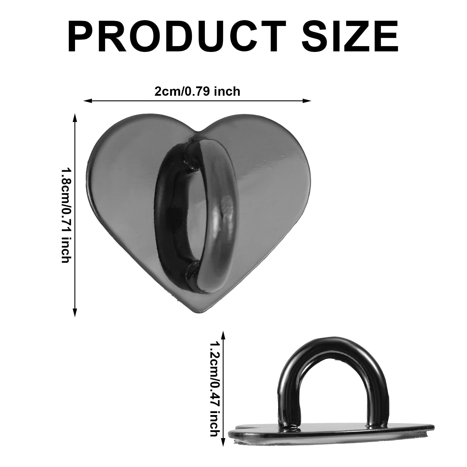 Gosknor 8Pcs Heart Cell Phone Ring Holder, Cute Phone Charm Hooks Adhesive Smartphone Finger Ring Grip Sticky Metal Loop Stand F