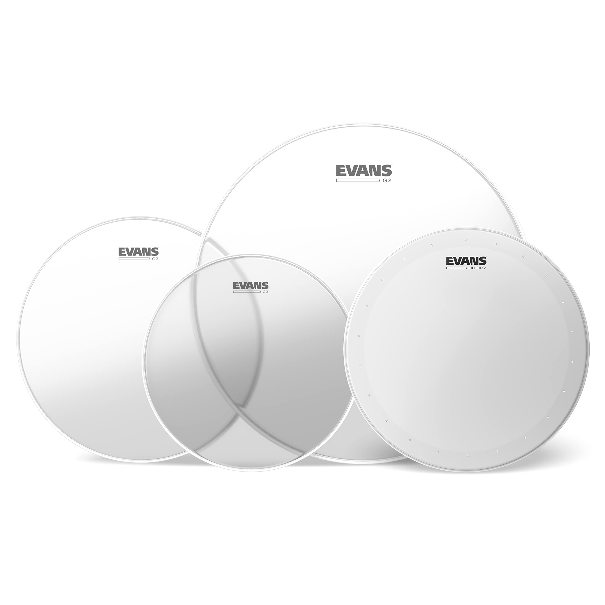 Evans Drum Heads   G2 Clear Standard Pack (12'', 13'', 16'') With 14'' Hd Dry Snare Batter