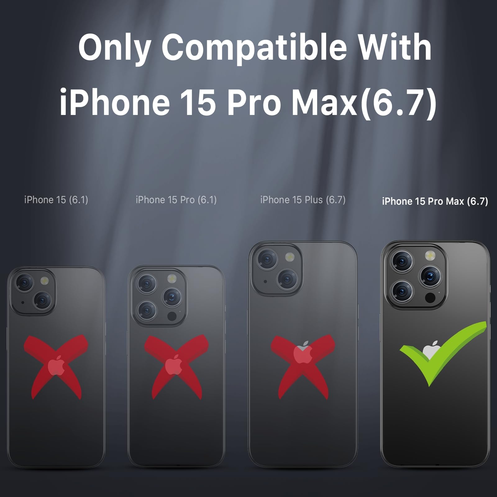 Mybat Pro Maverick Series Iphone 15 Pro Max Case With Belt Clip Holster,[Compatible With Magsafe] W/Screen Protector,Anti Drop,S