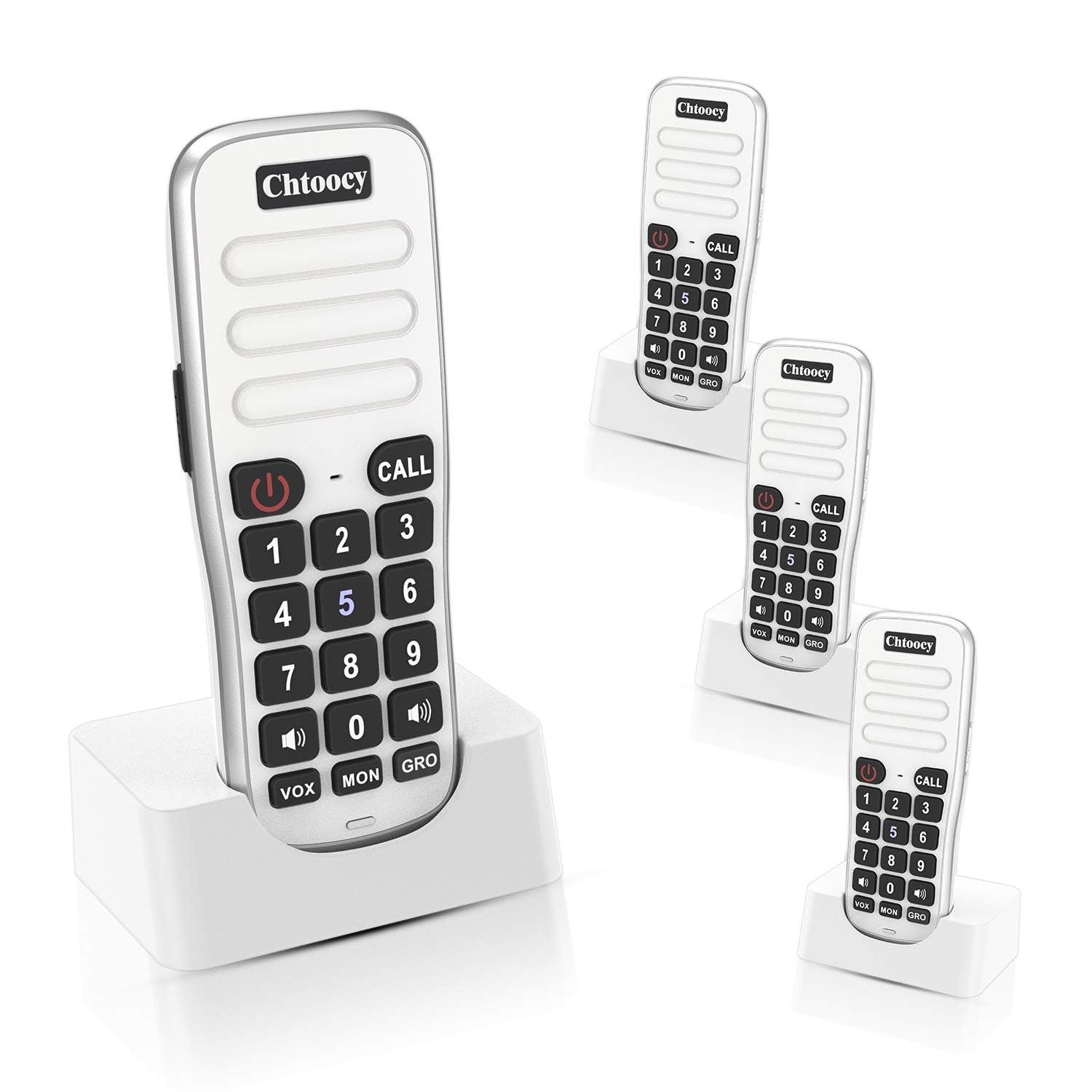 Rechargeable Intercoms Wireless For Home Room To Room 5280 Feet Range 10 Channel, Wireless Intercom System For Home Business Off