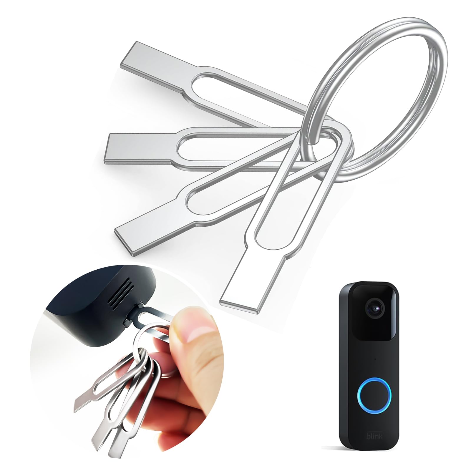 Blink Doorbell Key Replacement Tool, 4 Pack Doorbell Camera Release Pin For Blink, Replacement Doorbell Key, Efficient Tool For