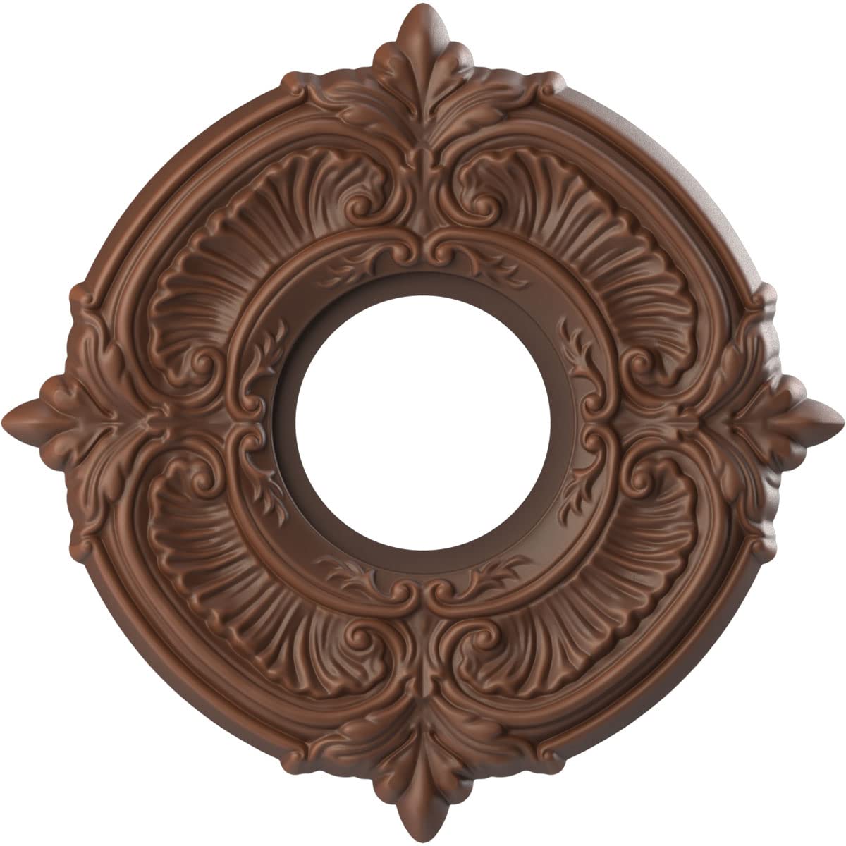 Ekena Millwork CMP10ATDRU Attica Thermoformed PVC Ceiling Medallion (Fits Canopies up to 4 1/8), 10OD x 3 1/2ID x 3/4P, Universa