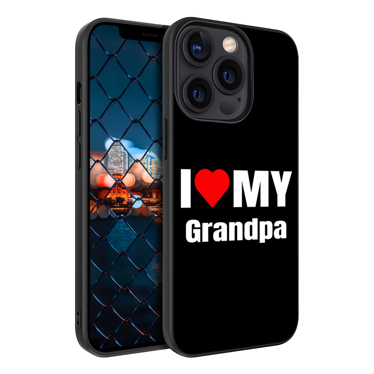 I Love My Grandpa Red Heart Decor Phone Case For Iphone 14 13 12 11 Pro Max Mini Xr Xs Max 8 Plus 6S Plus Samsung Galaxy S23 S22