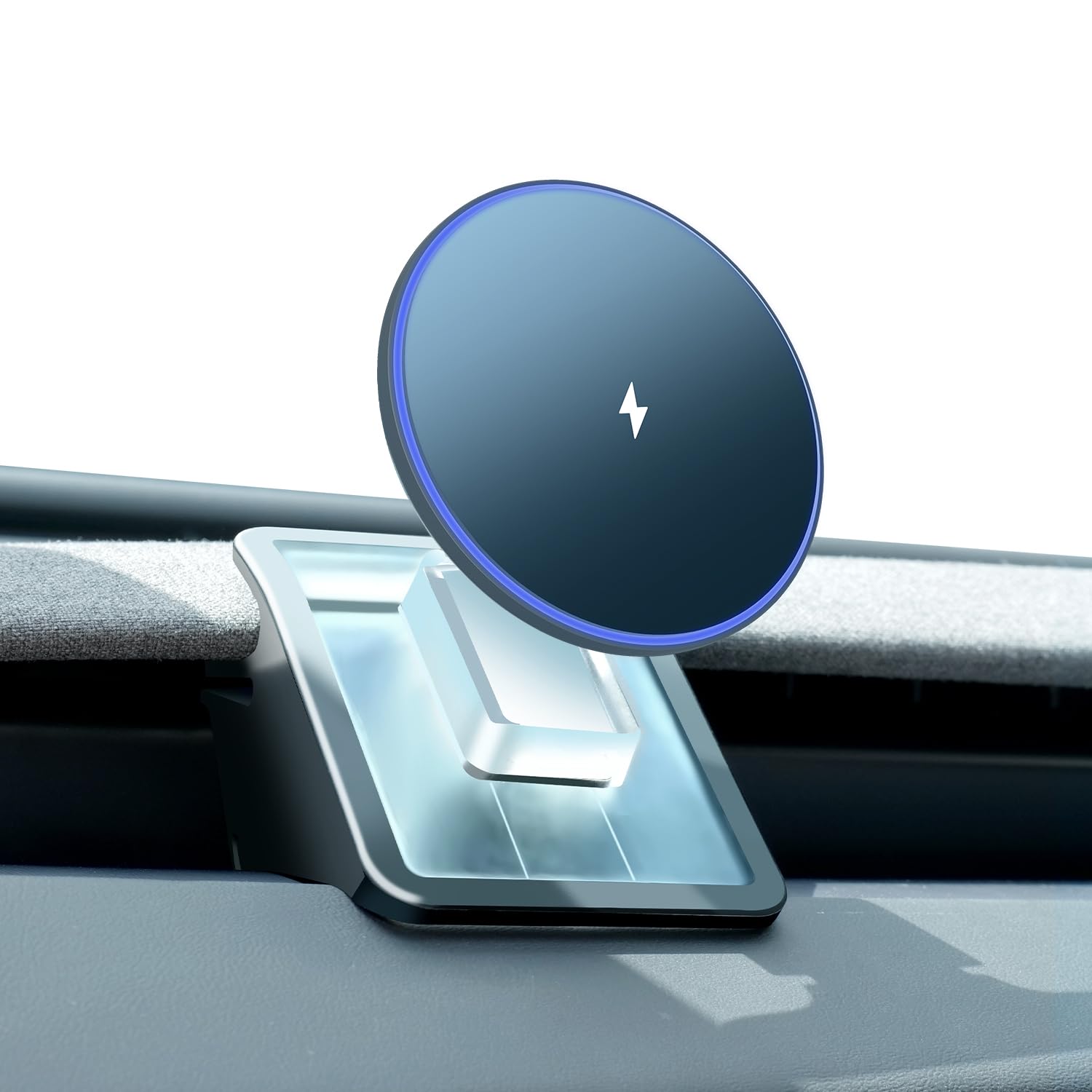 Phone Mount Holder for Tesla Model 3 Highland Model Y Juniper 2025 with 15W Wireless Charging, Tesla Phone Charger for Magsafe, 