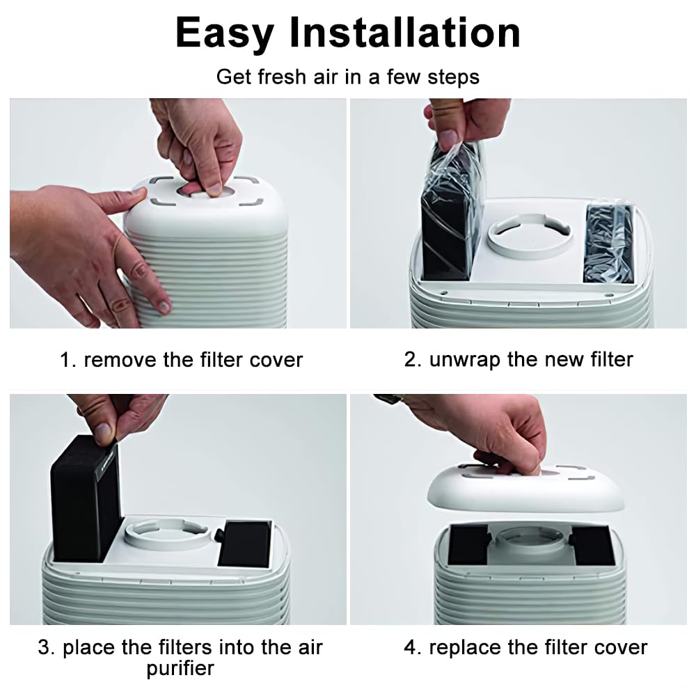 Keepow Lv H128 Replacement Filter 6 Pack Compatible With Levoit Lv H128/Puurvsas (Hm669A) / Rovacs (Rv60) Air Purifier, Lv H128