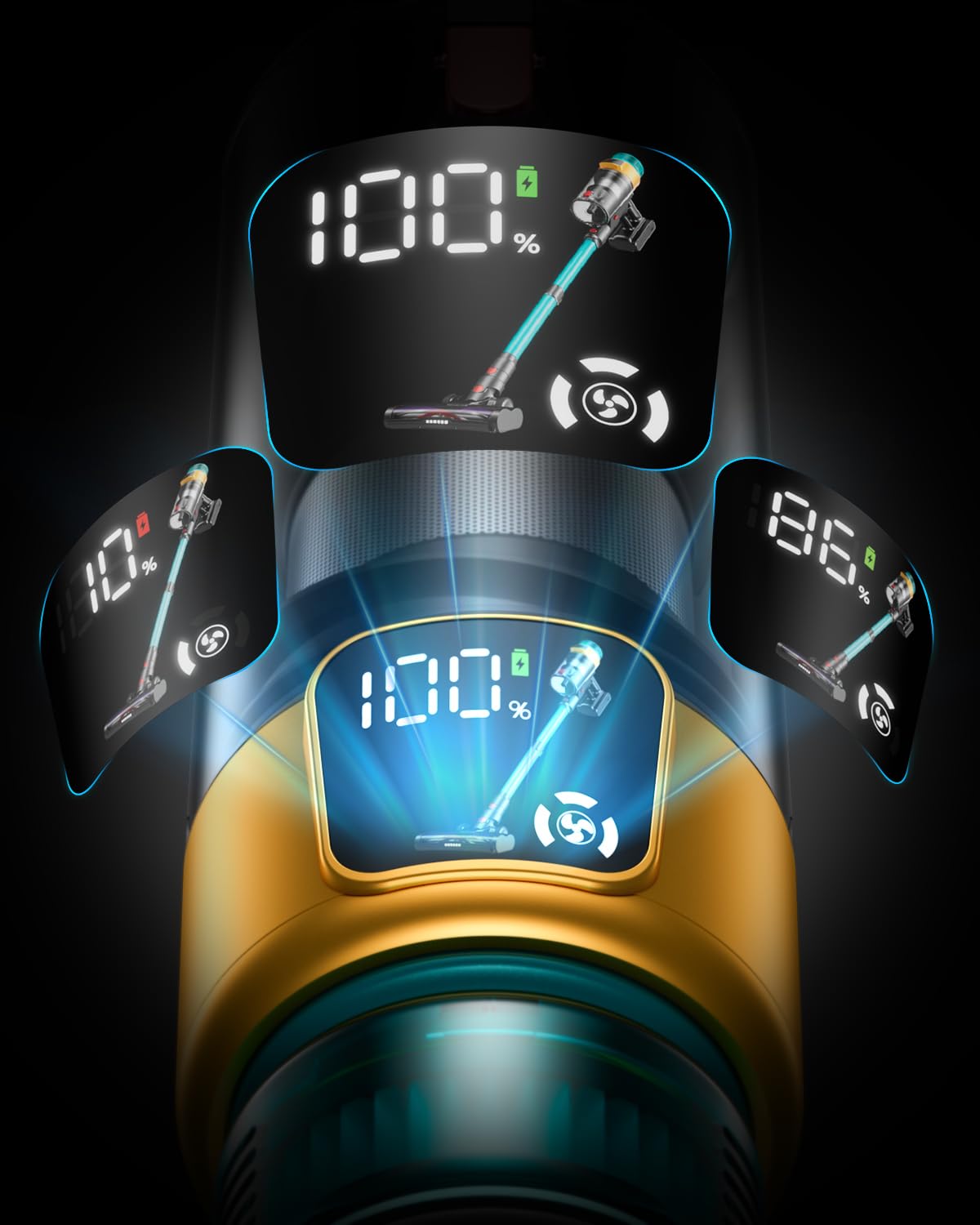 Cordless Vacuum Cleaner, 550W 45Kpa 70Mins Vacuum Cleaners For Home, Stick Vacuum With Charging Dock Station, Anti Tangle Wirele