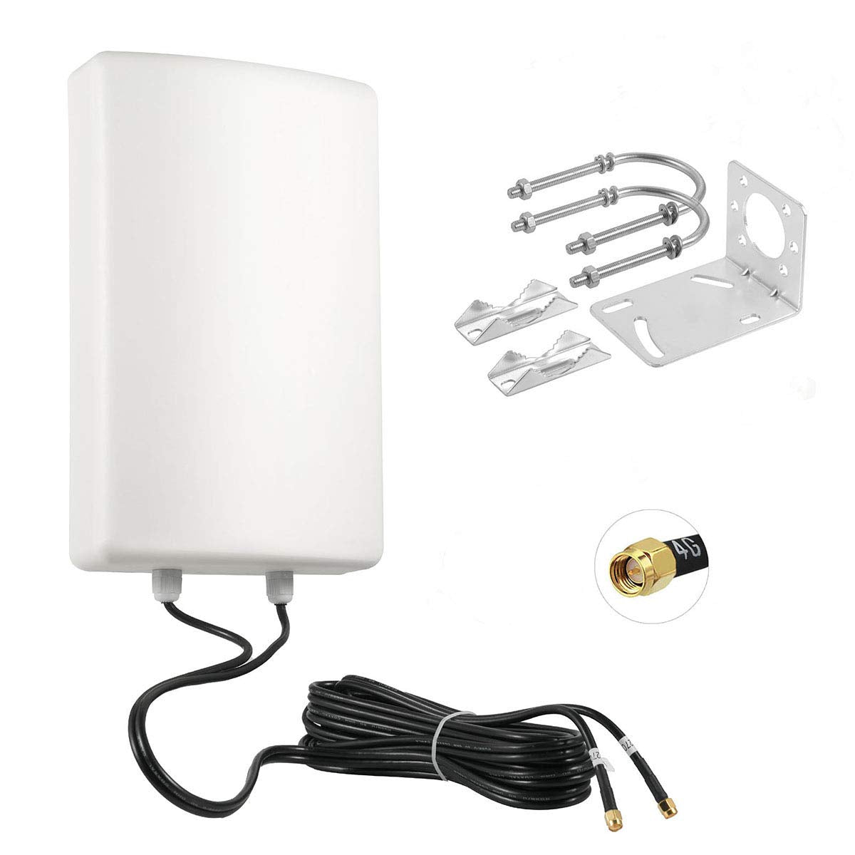 11Dbi High Gain 2X2 Mimo Panel Antenna For 4G Lte & 5G Cellular Hotspots, Routers, & Gateways, T Mobile Home Internet, Verizon,