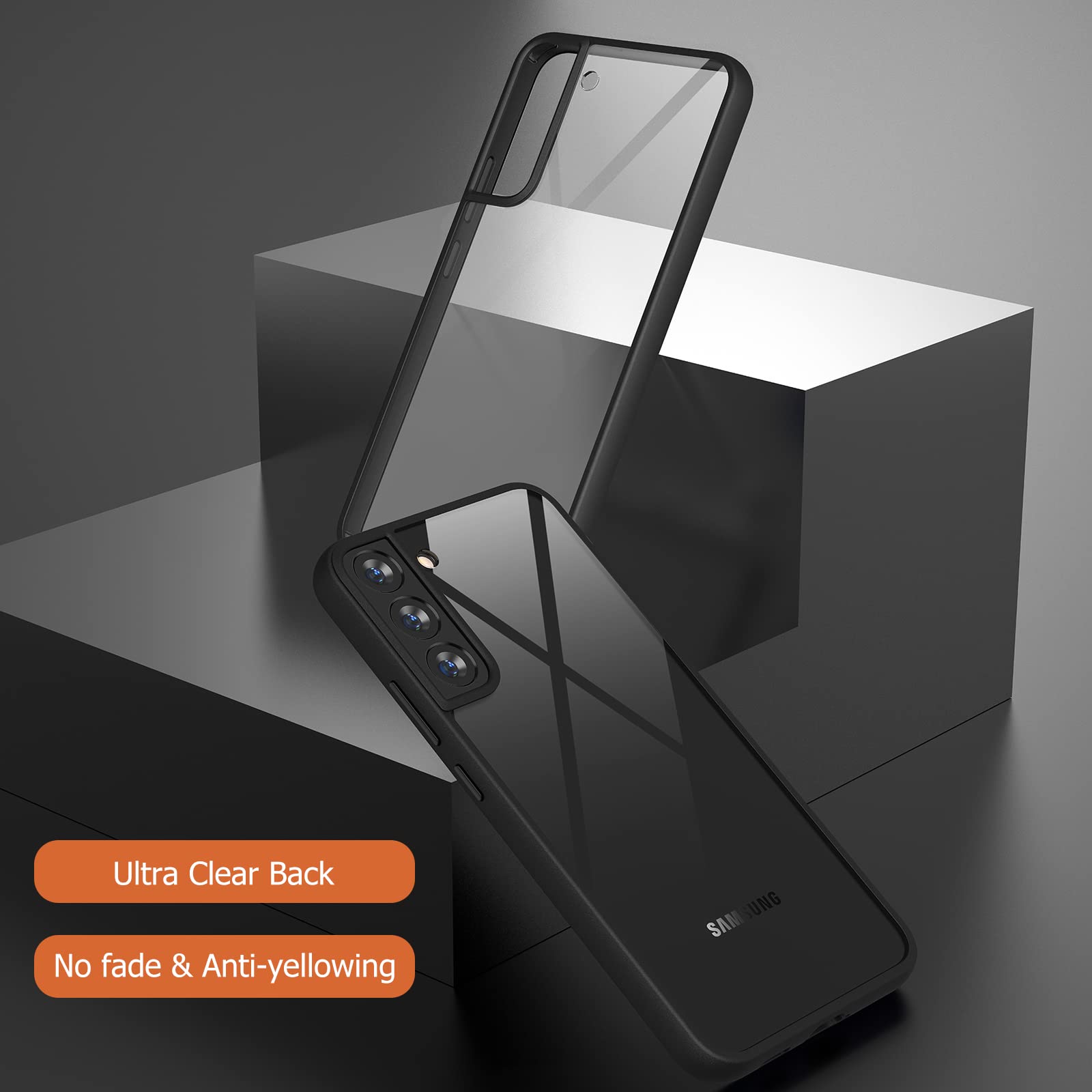 Mateprox Compatible With Samsung Galaxy S22 Plus Case, Clear Thin Slim Crystal Transparent Shockproof Bumper Cover For Samsung S