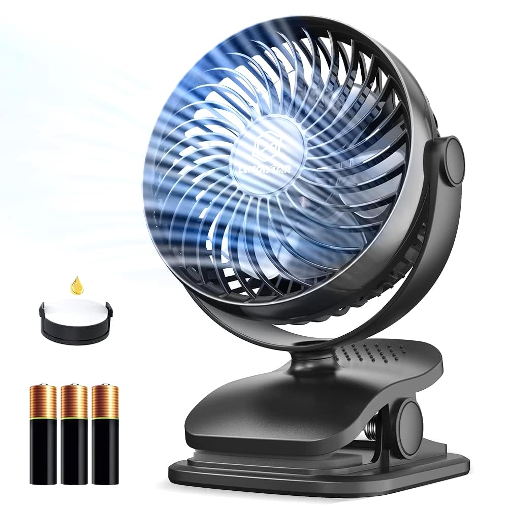 Battery Operated Aa Clip On Fan With Aromatic Function,4 Speeds Battery Powered Portable Fans For Camp,Small Golf Cart Usb Fan,Q