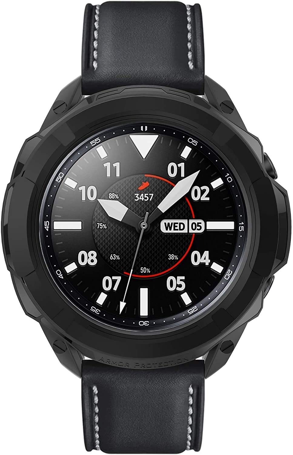 Tencloud Watch Case For Samsung Galaxy Watch 3, Rotatable Bezel Cover Protector, 41Mm/45Mm, Black