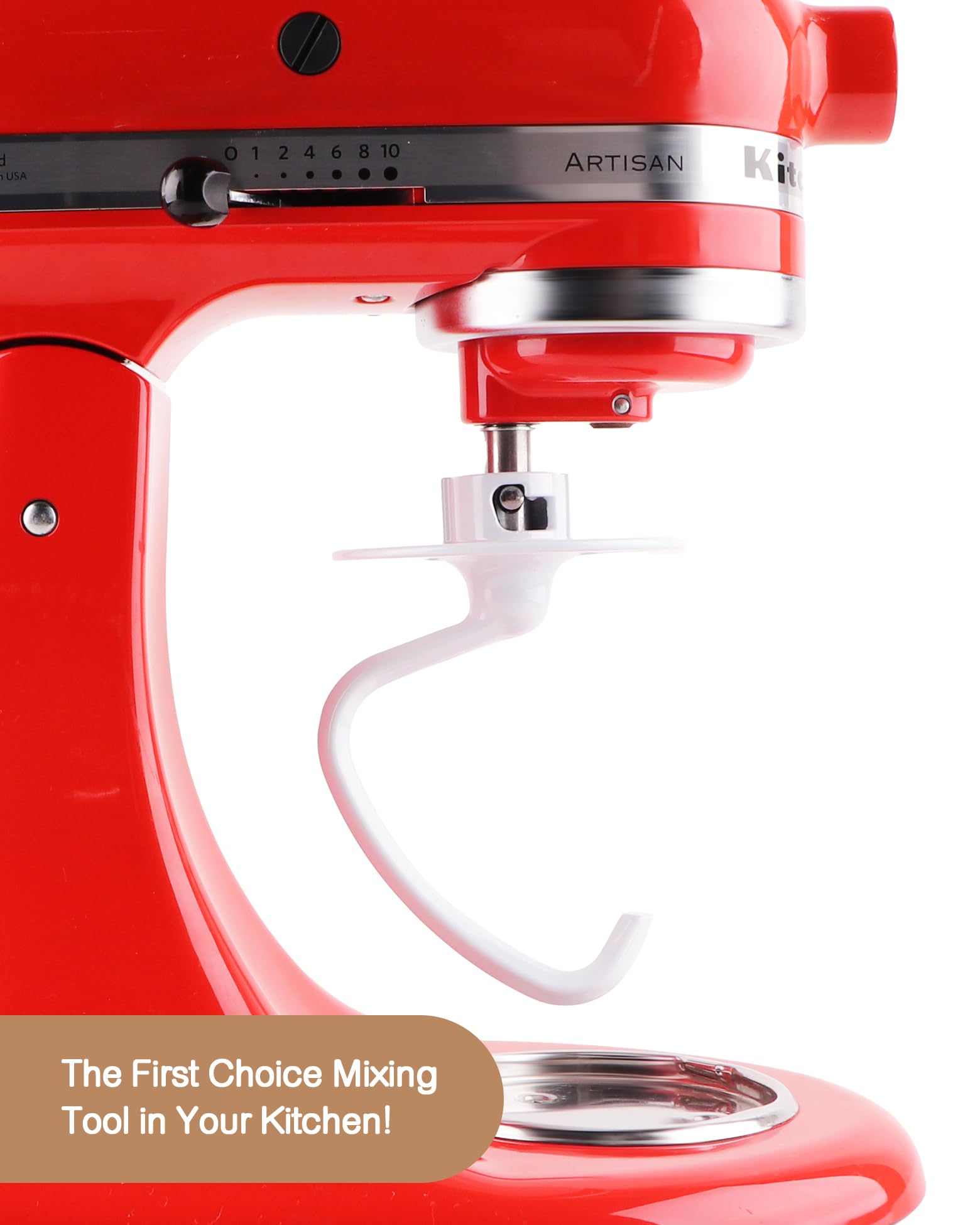 Meet Juice C Shaped K45Dh Coated Dough Hook, Attachment For Kitchenaid 4.5 5.0 Quart Bowel, Compatible With Kitchenaid K45 K45Ss