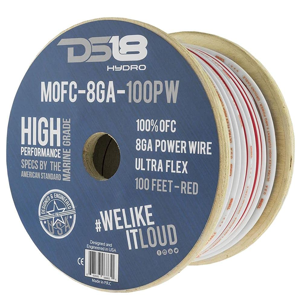 Ds18 Mofc8Ga100P Hydro Marine Tinned Grade Ofc Ultra Flex Power Wire 8 Ga 100 Feet