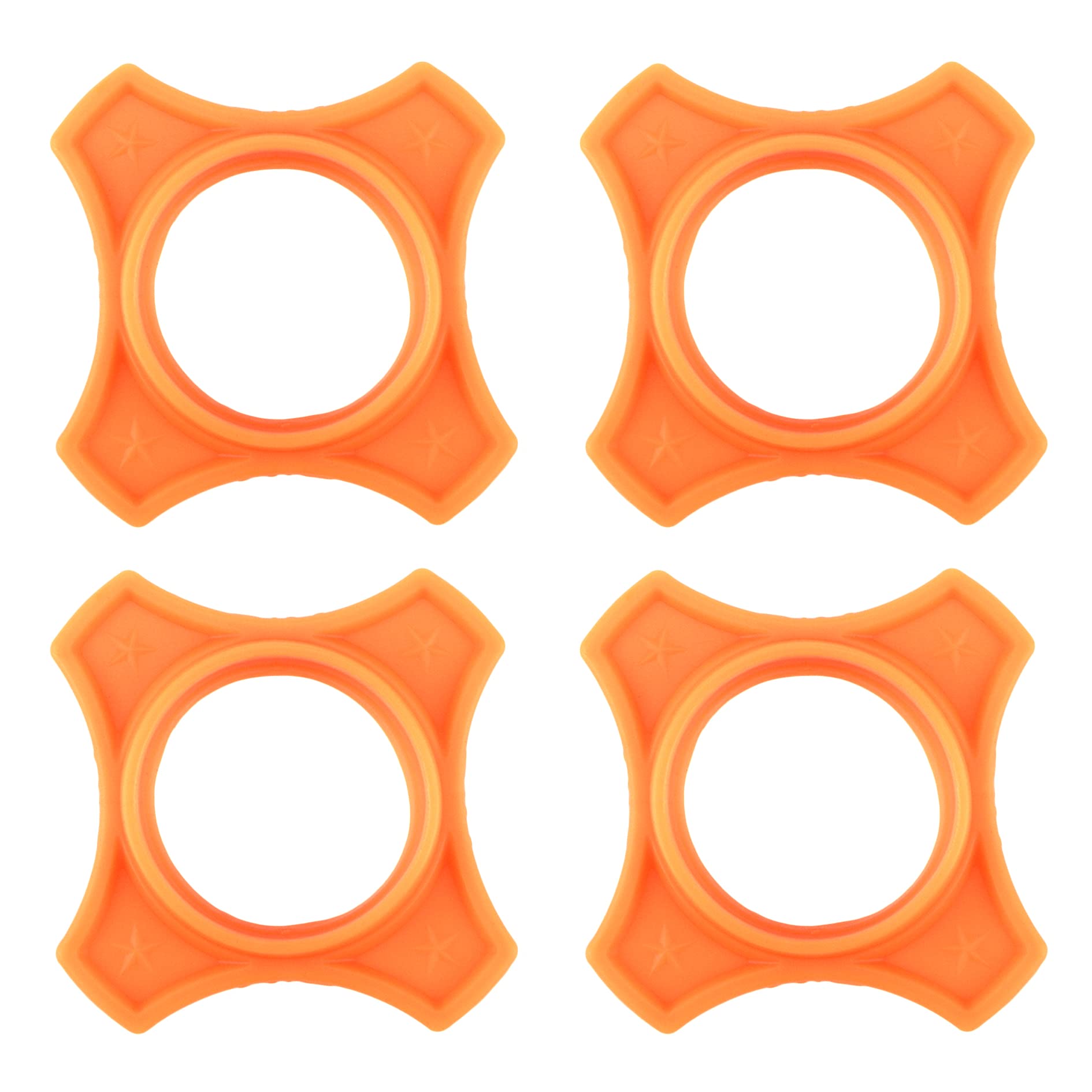 Pastlla 4pcs Anti-Roll Anti-Drop Skid Ring Microphone Protection Ring Accessories - Orange