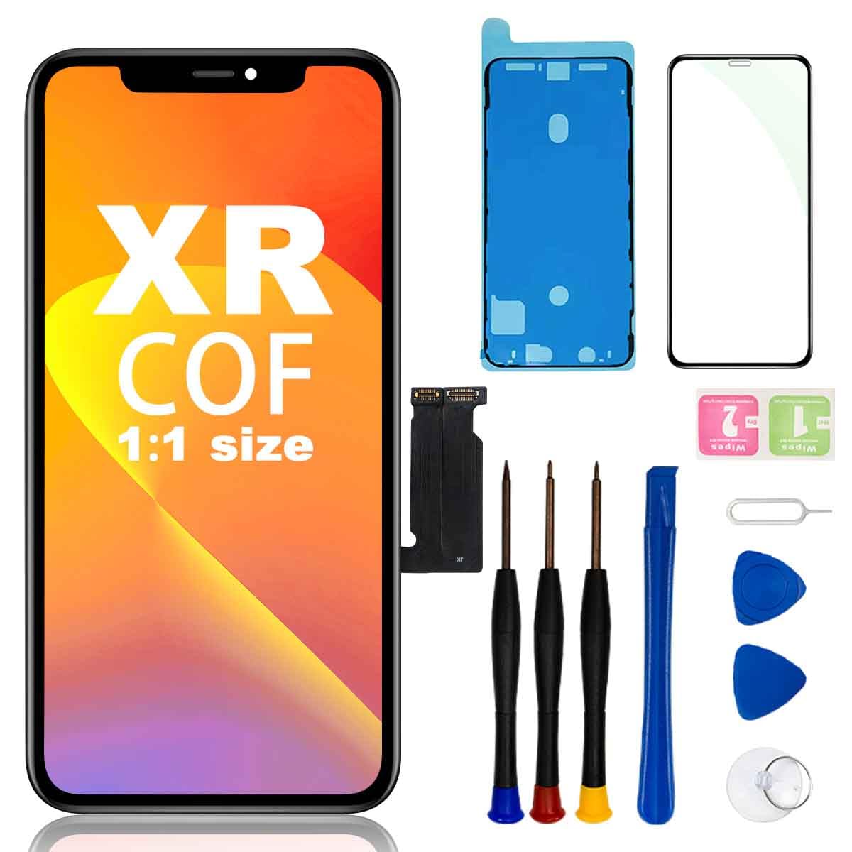 Efaithfix For Iphone Xr Screen Replacement Cof 6.1 Inch Lcd Screen Frame Assembly 3D Touch Display Screen Digitizer For A1984/A2