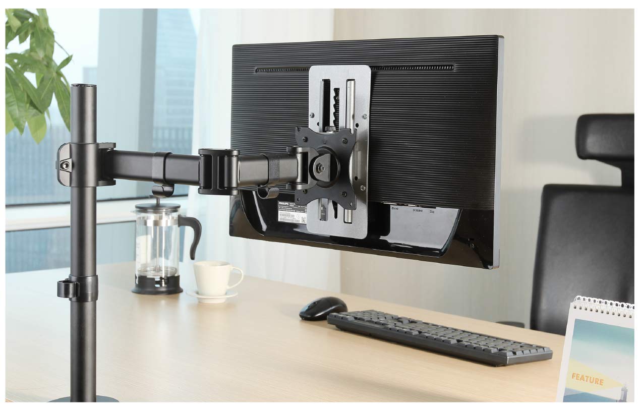Mount Plus MP XMA 02 Height Adjustable VESA Adapter Accessory Bracket Kit for Computer Monitor 13' to 27' Screens (Height Adjustable VESA Adapter)