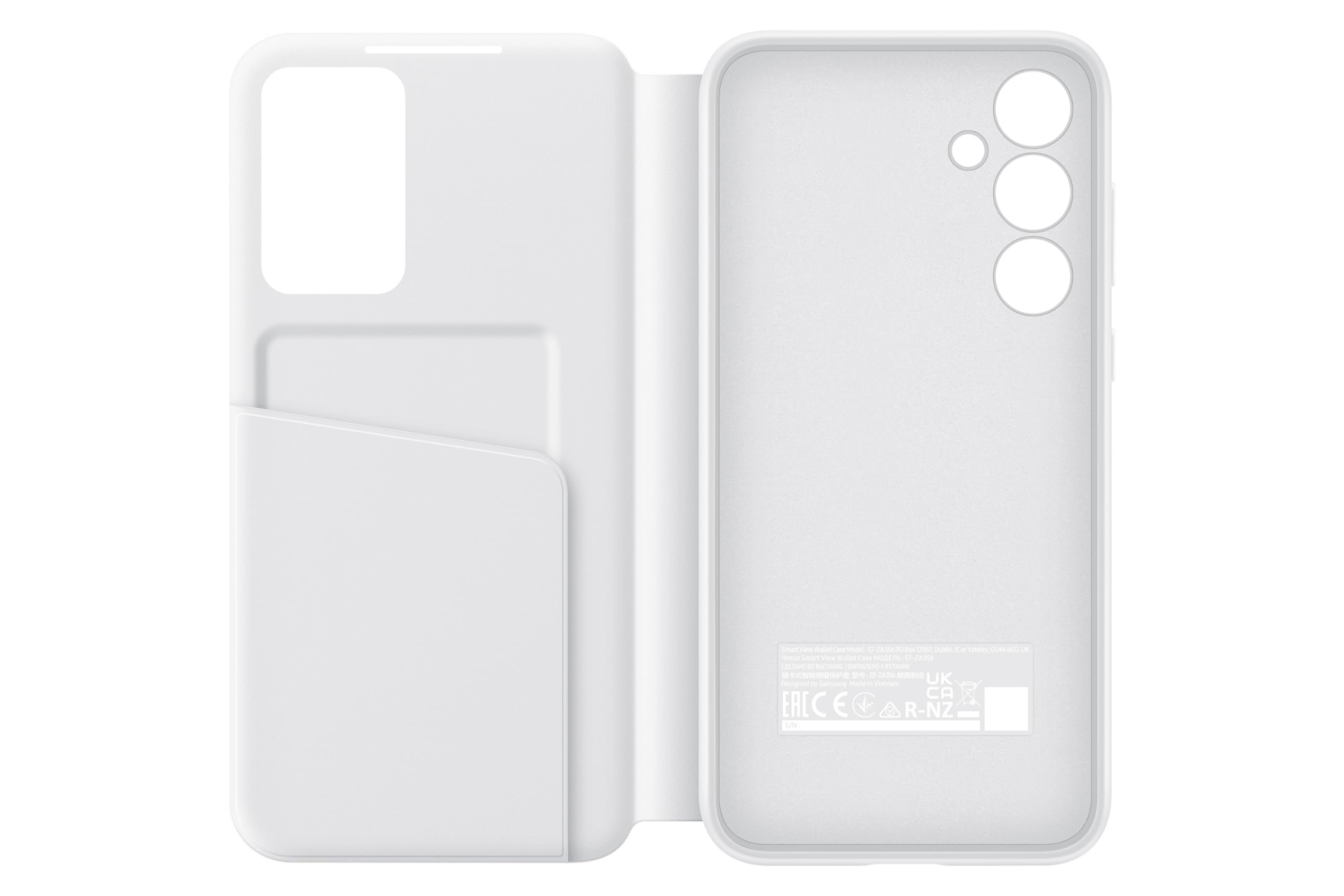 Samsung Smart View Wallet Cover For Samsung Galaxy A35, White