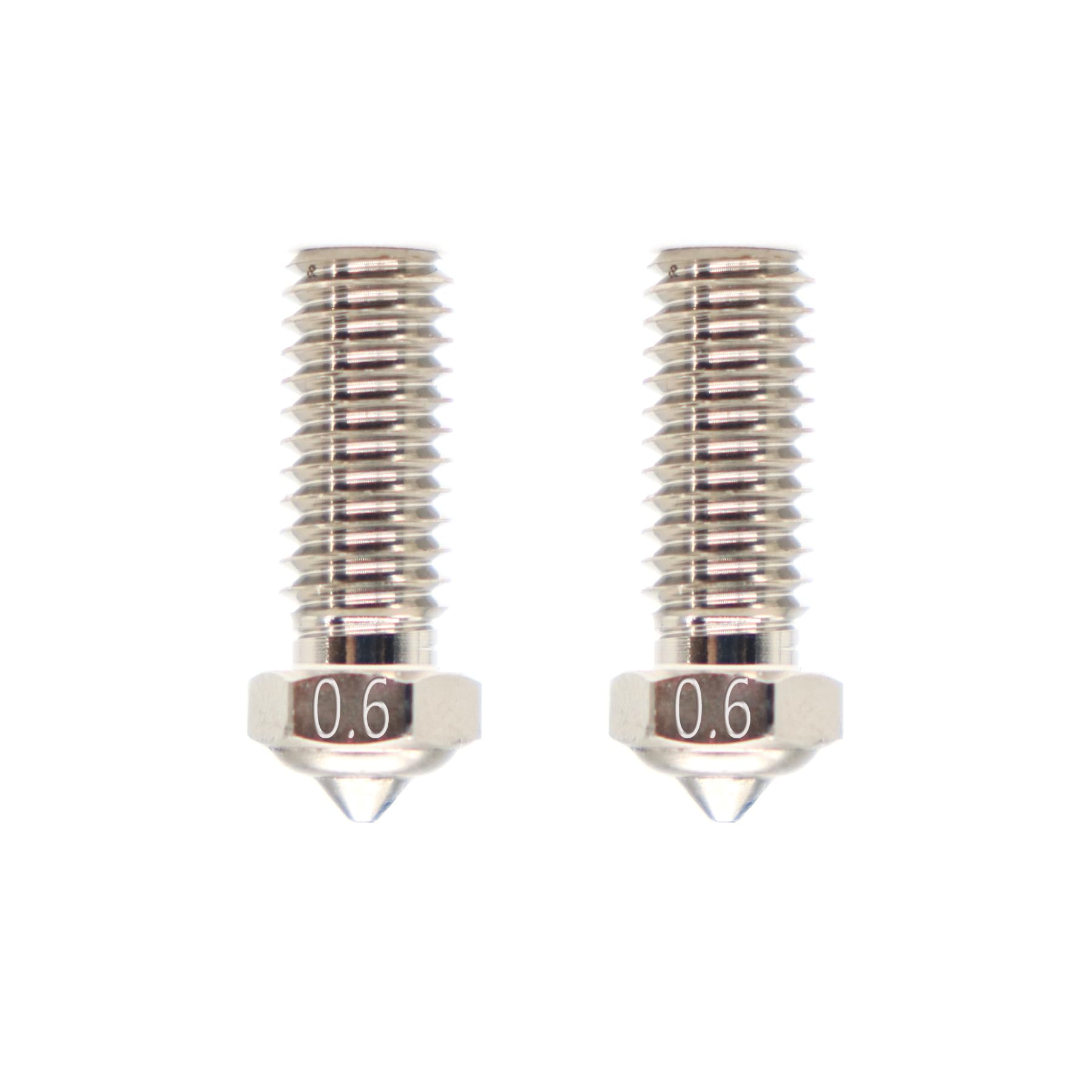 R Qidi Technology 3D Printer Copper Plated Extruder Nozzles 0.6 Mm M6 For X Smart3/X Plus3/X Max3, 2 Pcs