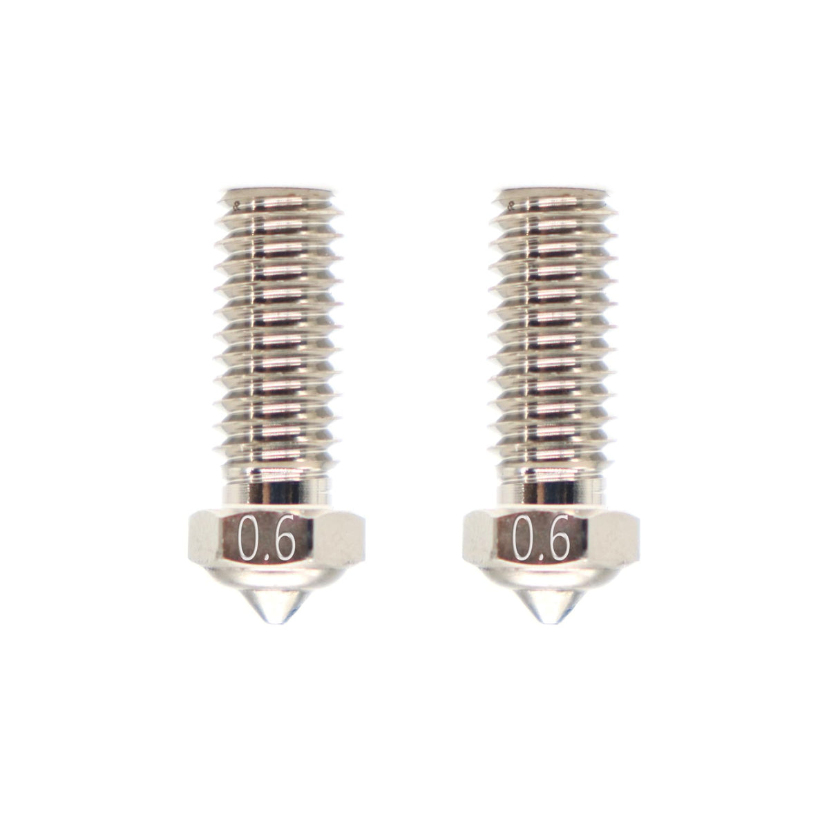 R Qidi Technology 3D Printer Copper Plated Extruder Nozzles 0.6 Mm M6 For X Smart3/X Plus3/X Max3, 2 Pcs