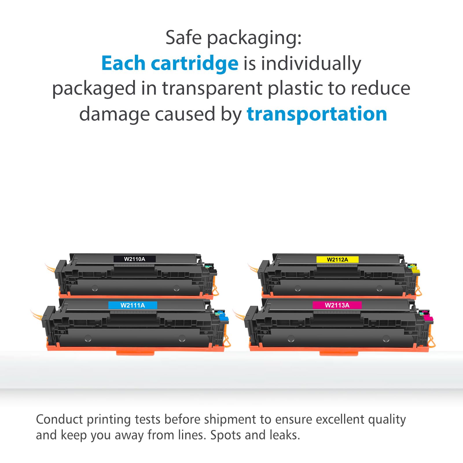 206A Toner Cartridges 4 Pack With Chip | Compatible For Hp 206A W2110A 206X W2110X High Yield For Color Laserjet Mfp M283Fdw M28