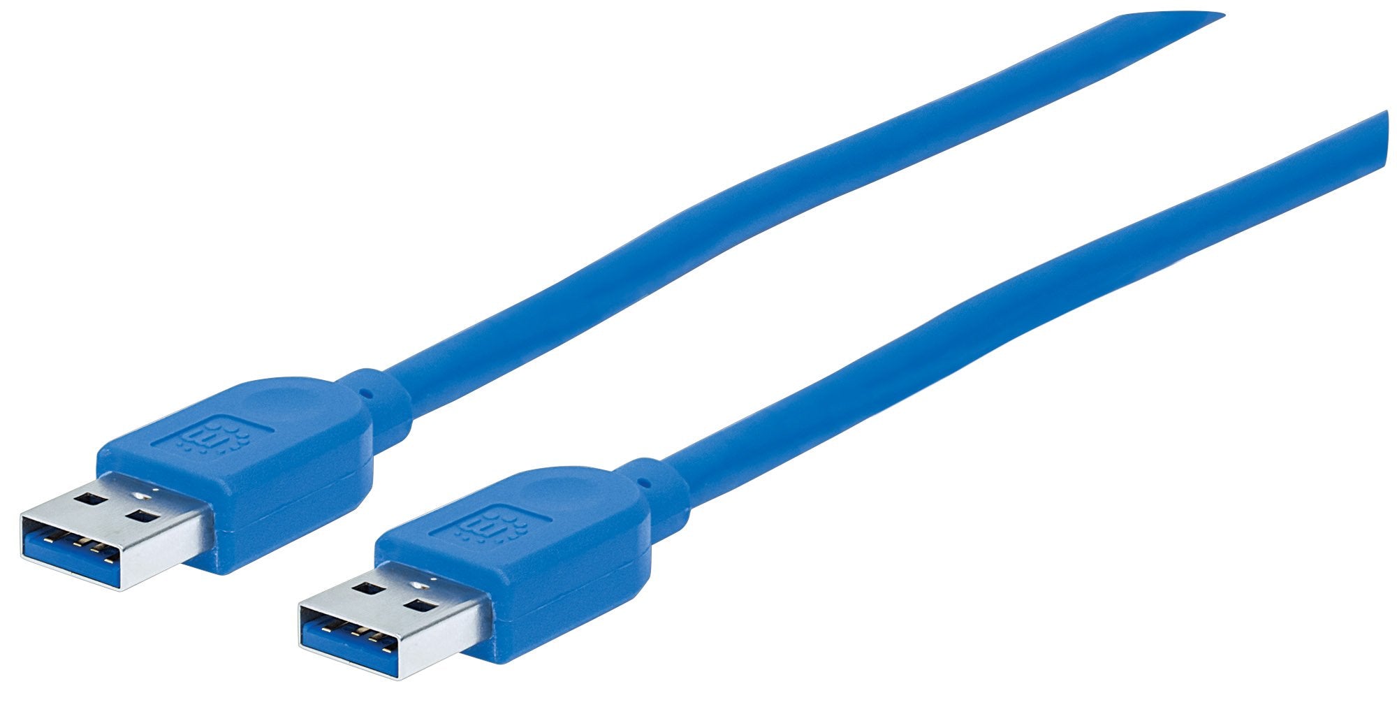 MANHATTAN 354295 SuperSpeed USB A Device Cable, USB 3.0, TypeA Male to TypeA Male, 5 Gbps, 1.8 m (6 ft.), Blue