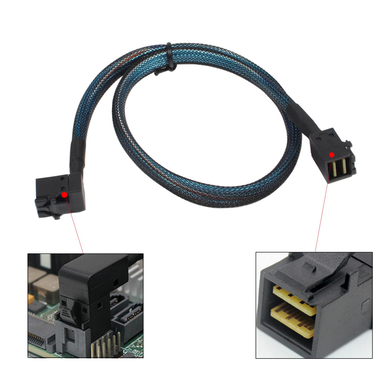 Heretom 36 Pin Internal Mini Sas Sff 8643 Hd Right Angle To 36 Pin Internal Mini Sas Hd Cable