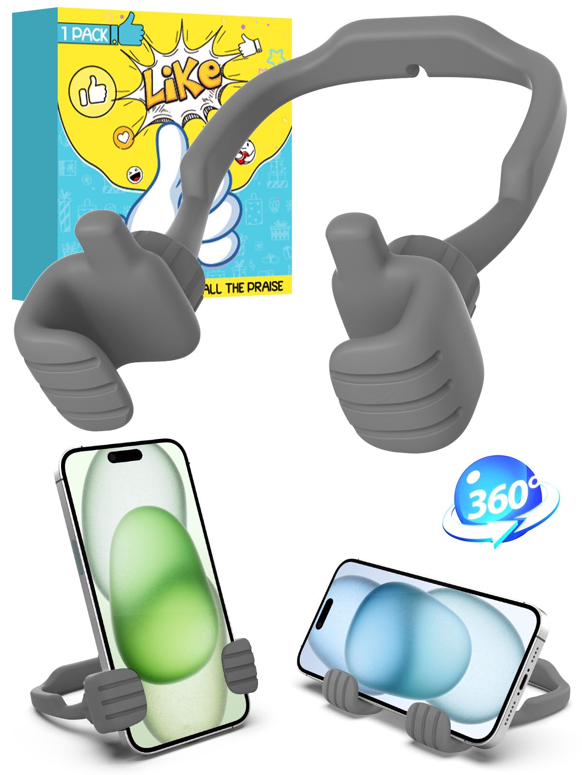Cell Phone Stand Thumbs Up Lazy Phone Stand Stocking Stuffers For Men Adults Teens Boys Gifts For Christmas: Cellphone Phone Hol
