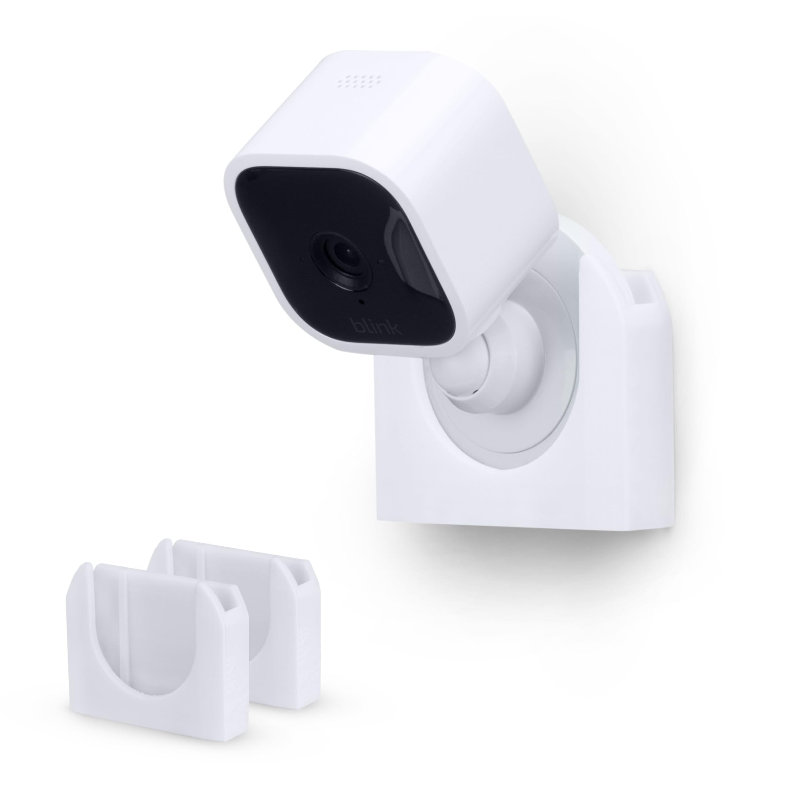 BRAINWAVZ Adhesive Wall Mount for Blink Mini Camera, 2 Pack, No Hassle Holder, Strong 3M VHB Tape, No Screws, No Mess Install, B