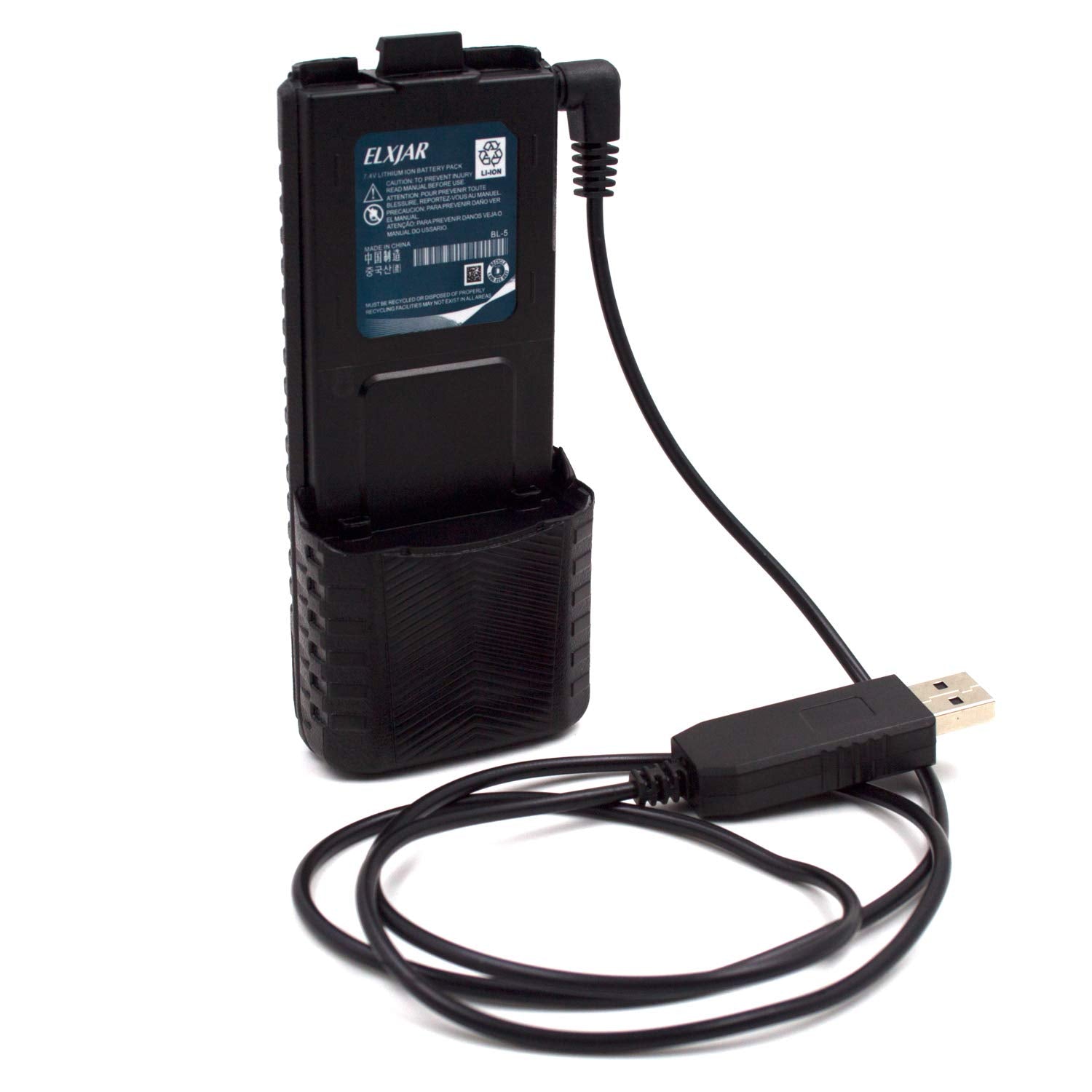 (2 Pack) 7.4V 3800Mah Bl 5L Replacement Extended Battery, Compatible With Uv 5R Uv 5Rtp Uv 5R Plus Uv 5Rx3 Bf F8Hp Rd 5R Uv 5X3, Bf F9 Two Way Radio With Usb Charging Cable