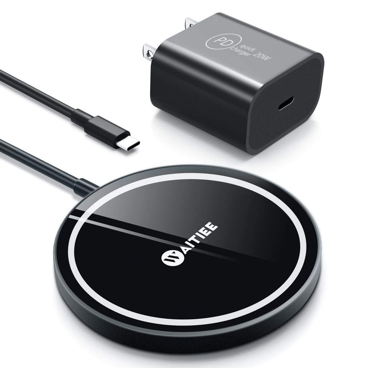 Waitiee Wireless Charger, Fast Magnetic Wireless Charger For Iphone 1212Mini12Pro12Pro Max, Airpods 2Pro,Fast Wireless Charger P