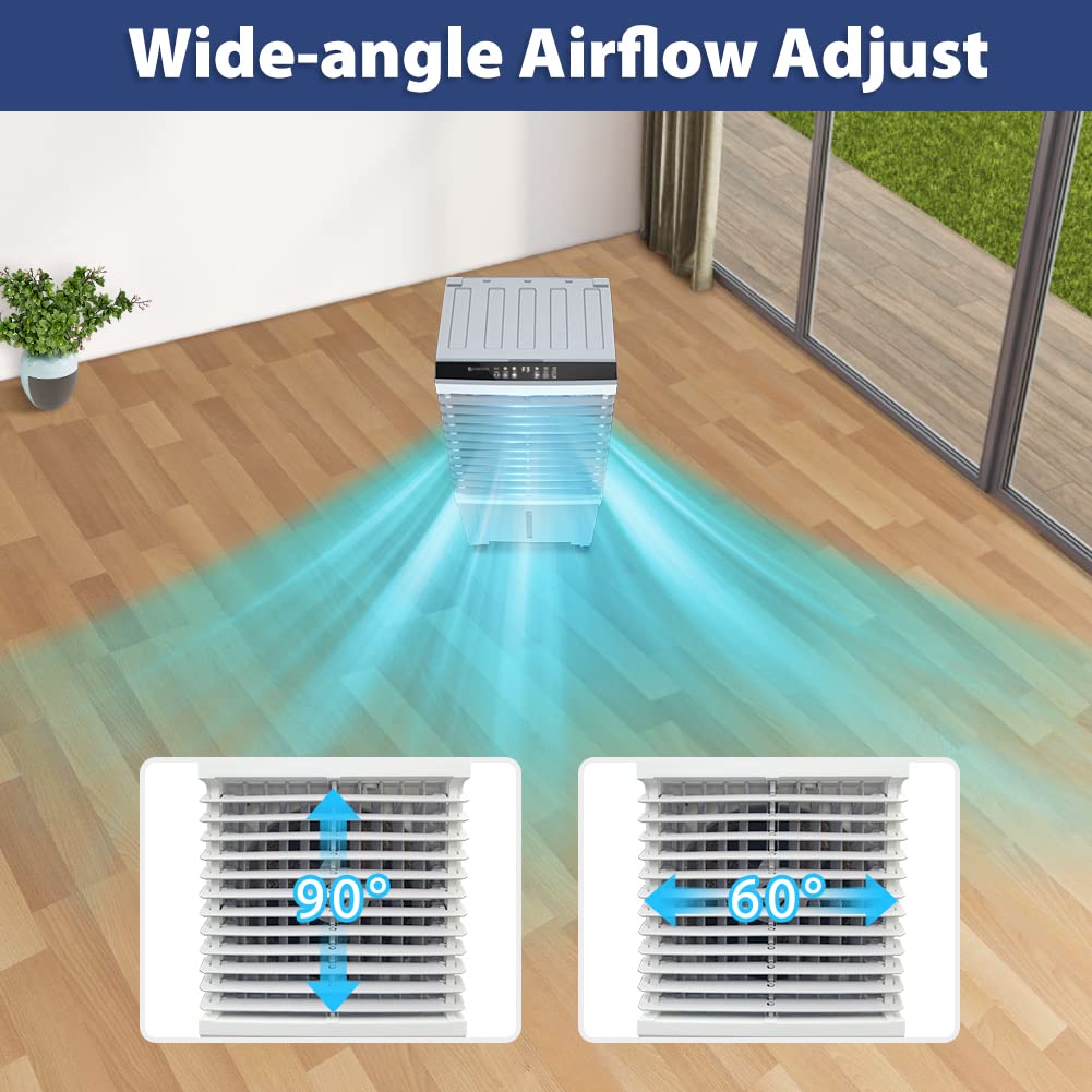 Lifeplus Evaporative Air Cooler, 1800Cfm Windowless Air Conditioner Portable For Large Room Commercial Garage Outdoor, 3 In 1 Sw