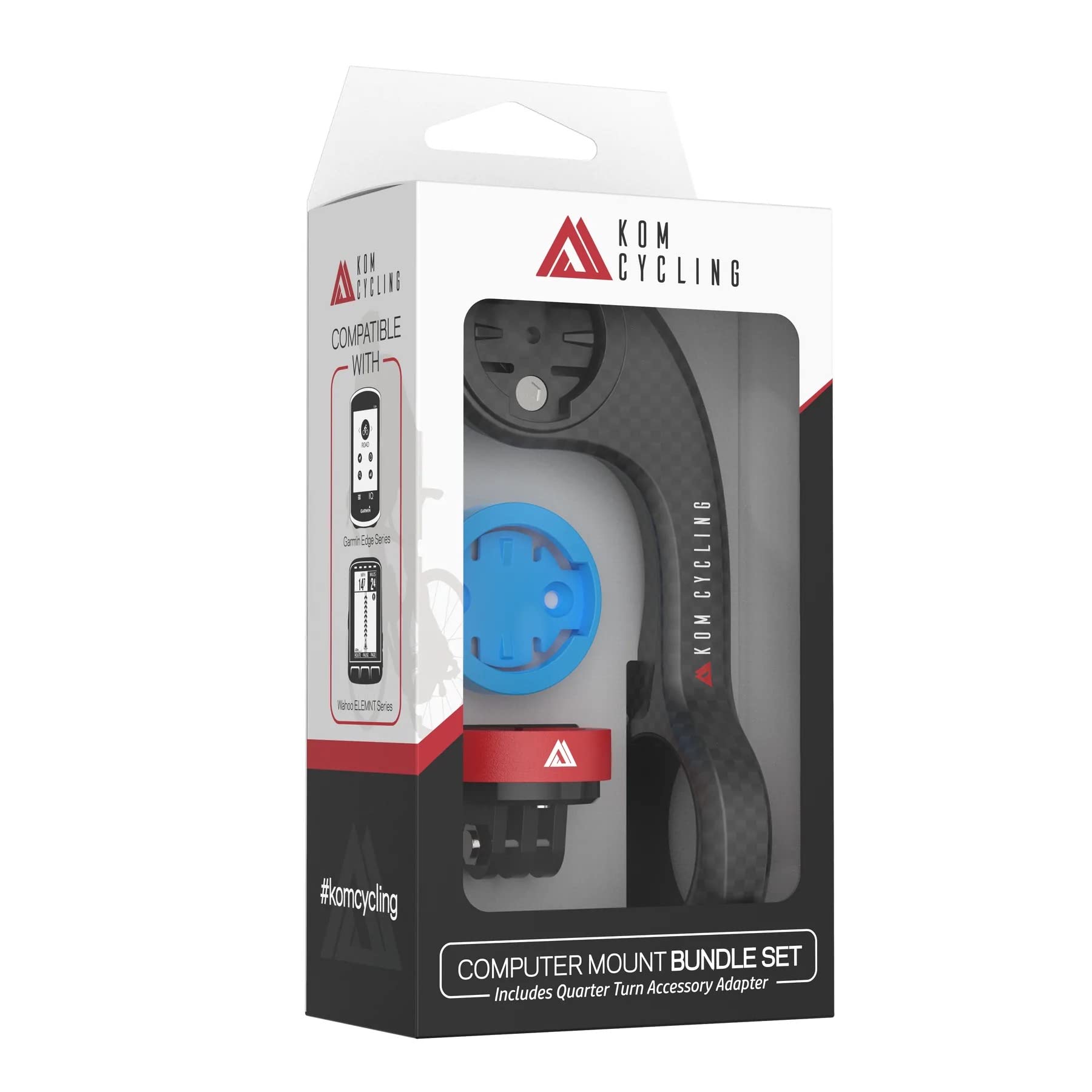 Kom Cycling Cm06 Quick Release Gopro Computer Mount For Wahoo And Garmin Bike Computers (Bike Mount Compatible With Edge 1030, Elemnt Roam And Others) 1030 Bike Mount Compatible With Gopro Accessories