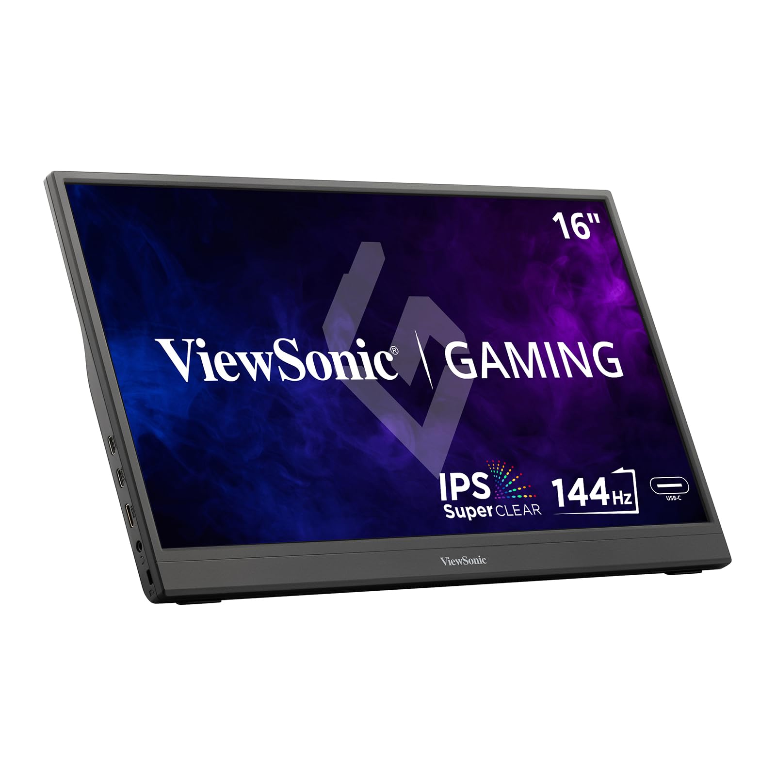 Viewsonic Vx1654 16 Inch 1080P Ips Portable Gaming Monitor With 144Hz, Amd Freesync, 2 Way Powered 60W Usb C, Mini Hdmi, And Bui