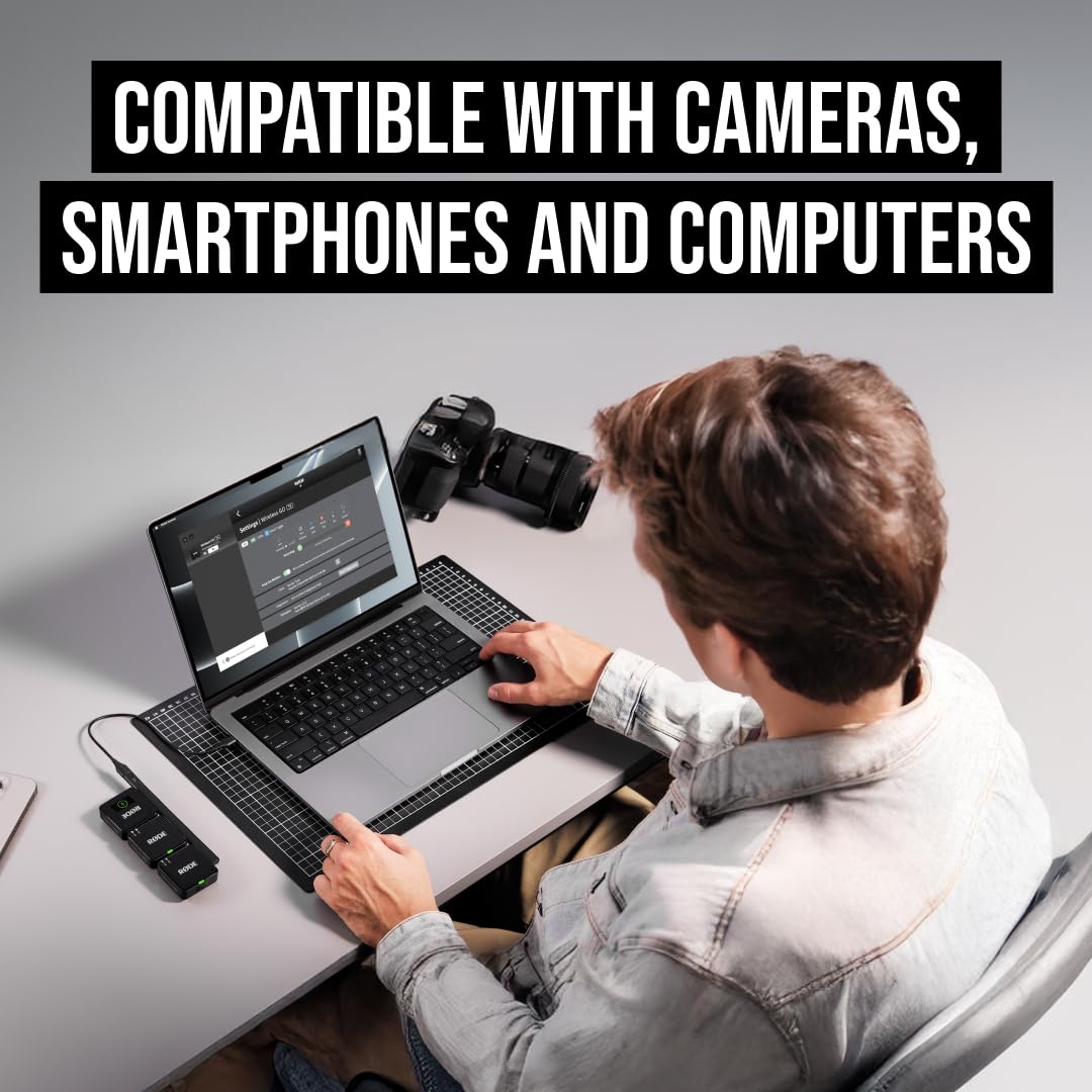 Rde Wireless Go (Gen 3) - Compact Wireless Mic - Pristine Audio, 32-Bit Float Recording, Automatic Level Control, For Phones, Ca