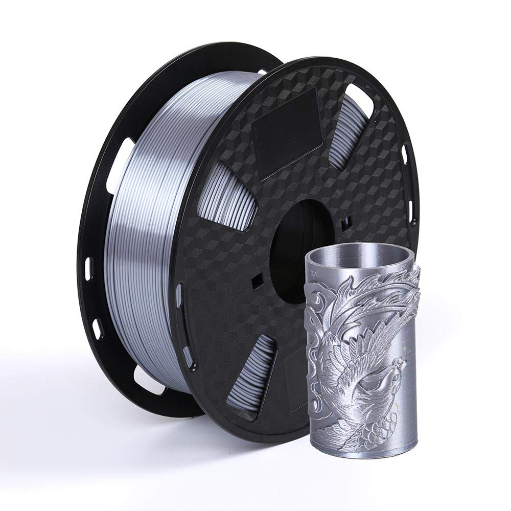 Silk Silver PLA 3D Printer Filament 1.75 mm 1 KG 2.2LB Shiny Silky Shine Purple Black Red Copper Printing Material Silky Metalli