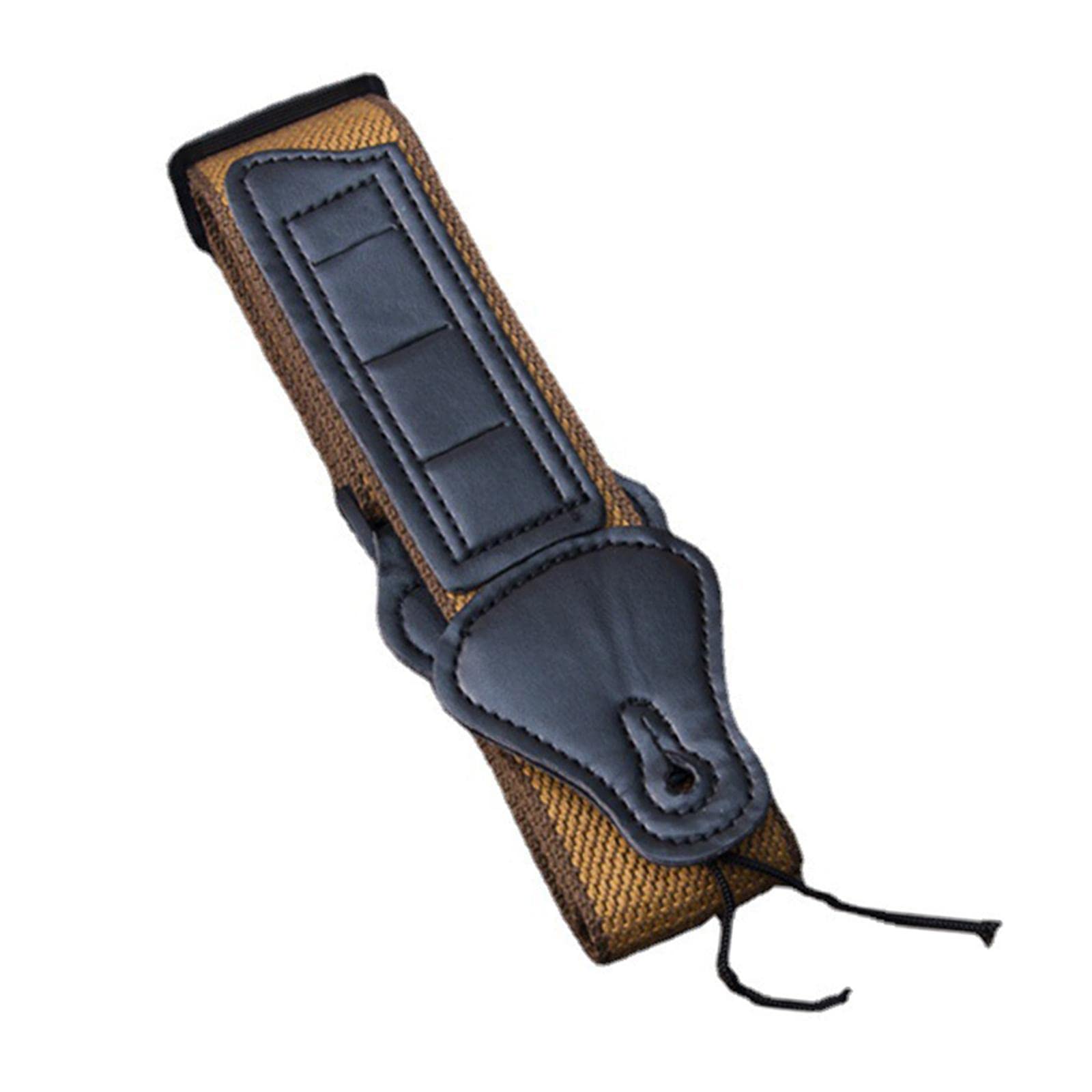 Enakshi (LABEL) Creations Guitar Straps with Pick Holder Adjustable for Electric Bass Acoustic Guitar BrownMusical Instruments &