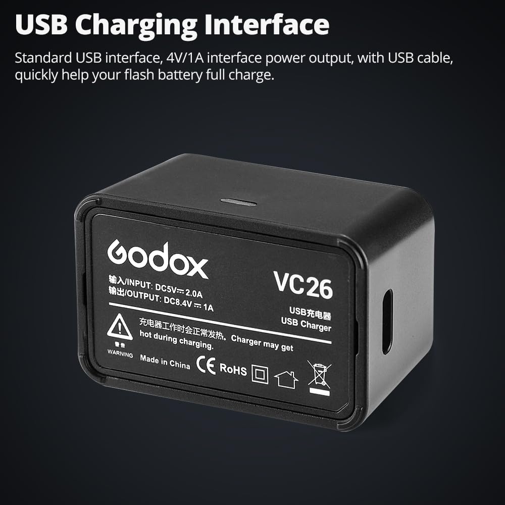 Godox V1 Battery Vb26 Vb26A Vb26B Li Ion Battery V1S V1N V1C V1F V1O V1 Flash And V860Iii V860Iii S V860Iii C V860Iii N V860Iii
