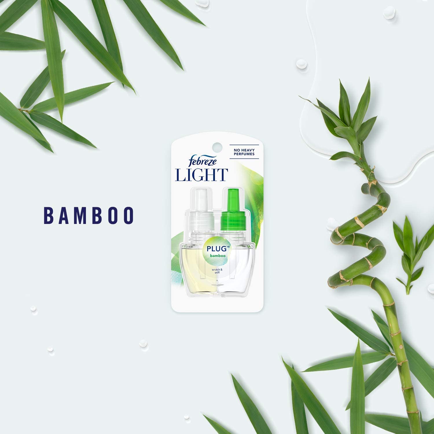 Febreze LIGHT PLUG Air Freshener, Bamboo, Starter Kit & Oil Refill - Thumbnail 2