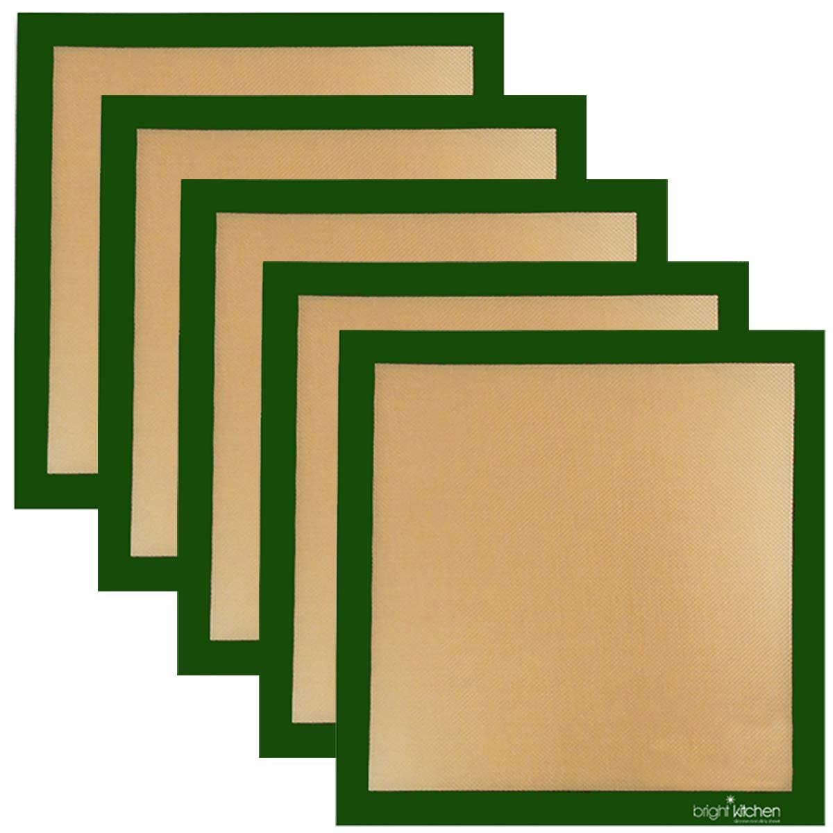 5 x Silicone 14 x 14 NonStick Fruit Leather Drying Ultra Sheet Compatible With Excalibur Dehydrator 9 & 5 Tray Models