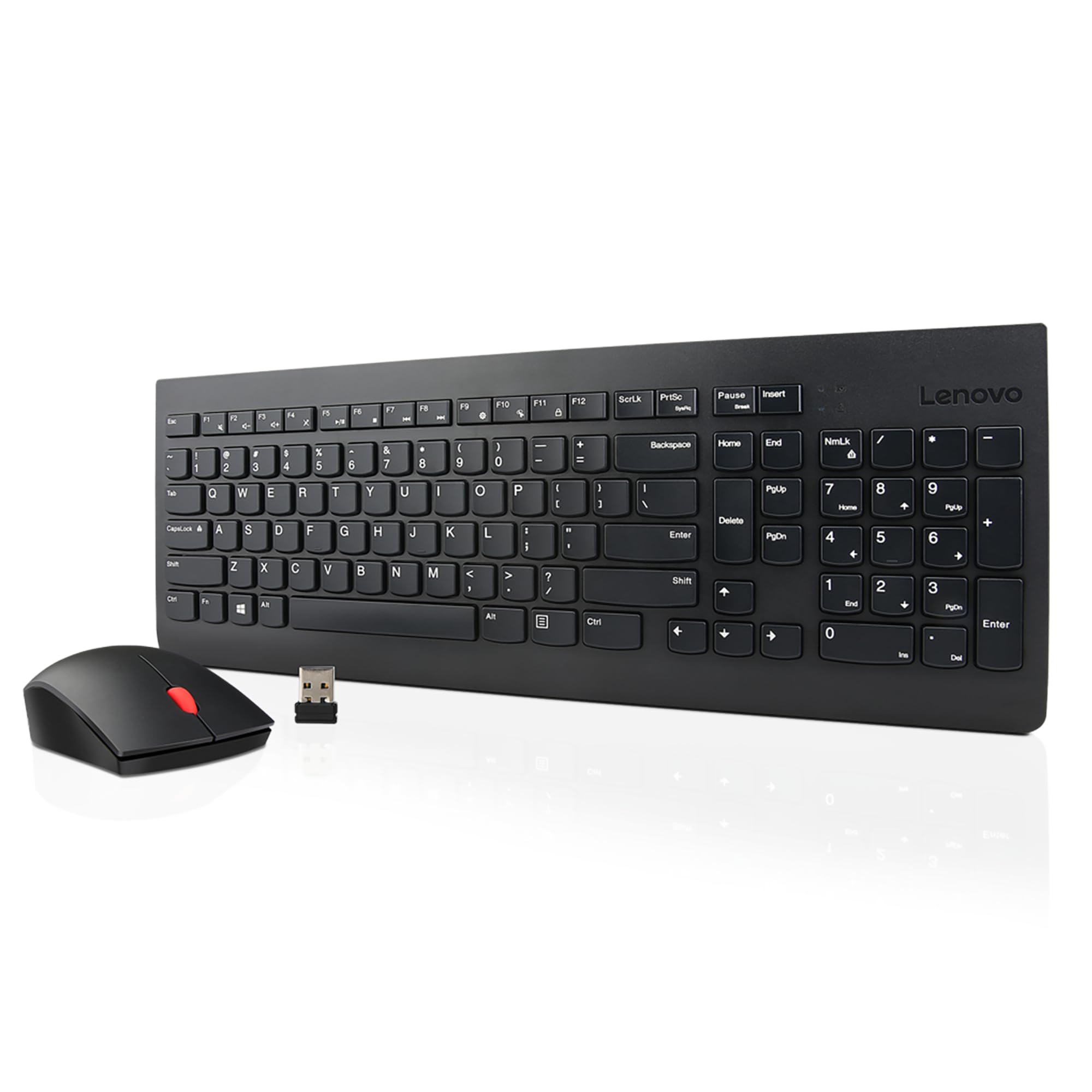 Lenovo 510 Wireless Keyboard & Mouse Combo, 2.4 GHz Nano USB Receiver, Full Size, Island Key Design, Left or Right Hand, 1200 DP