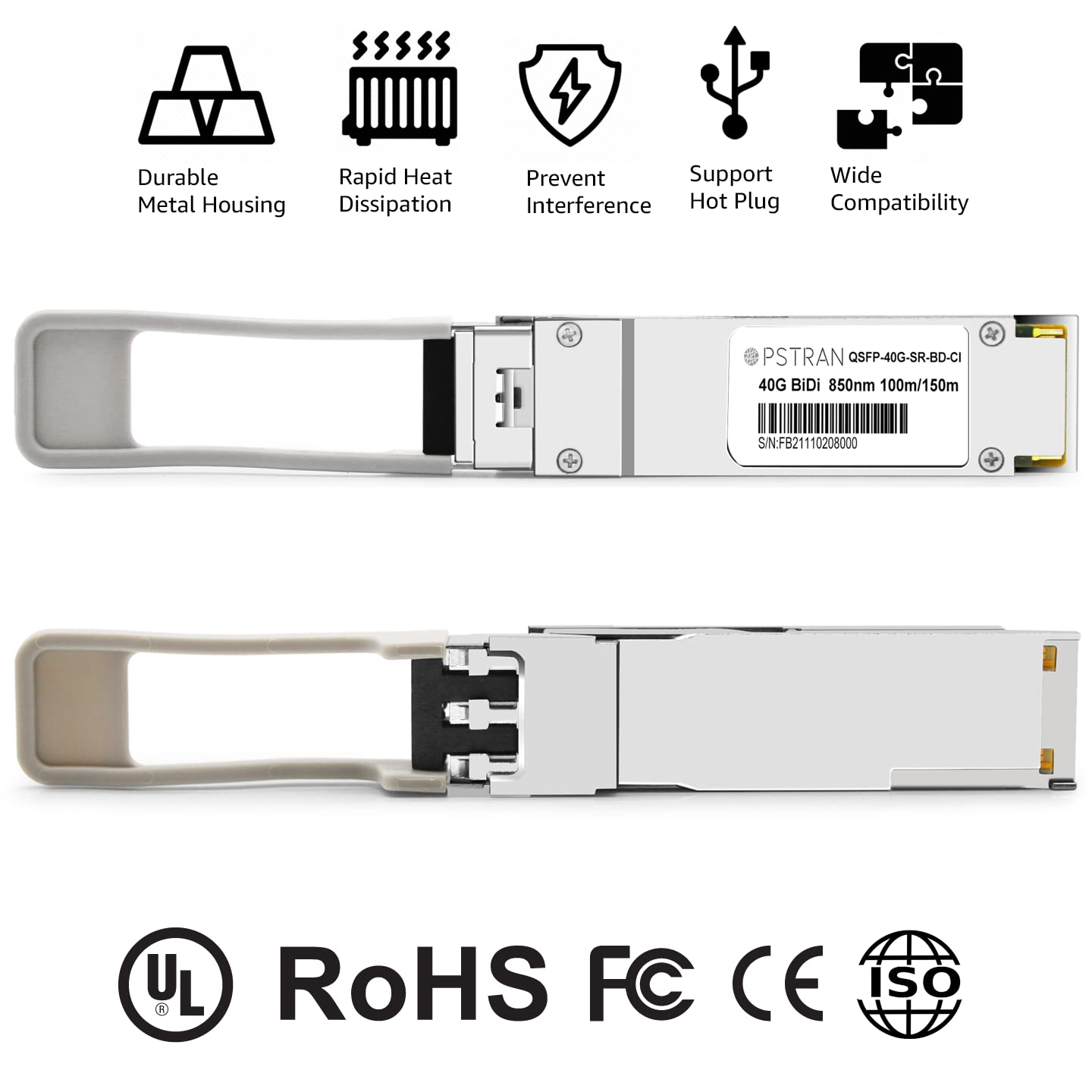 Opstran 40Gbase Sr Bidi Qsfp+ Optical Transceiver Module Compatible With Cisco Qsfp 40G Sr Bd Meraki Ma Qsfp 40G Sr Bd 40Gbase S