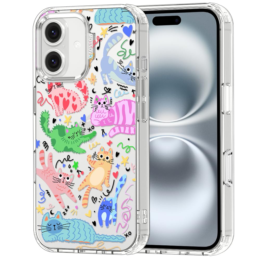 MOSNOVO for iPhone 16 Plus Case, Shockproof Military-Grade Protection 6.6ft Drop Tested, Clear Phone Case for iPhone 16 Plus, Do