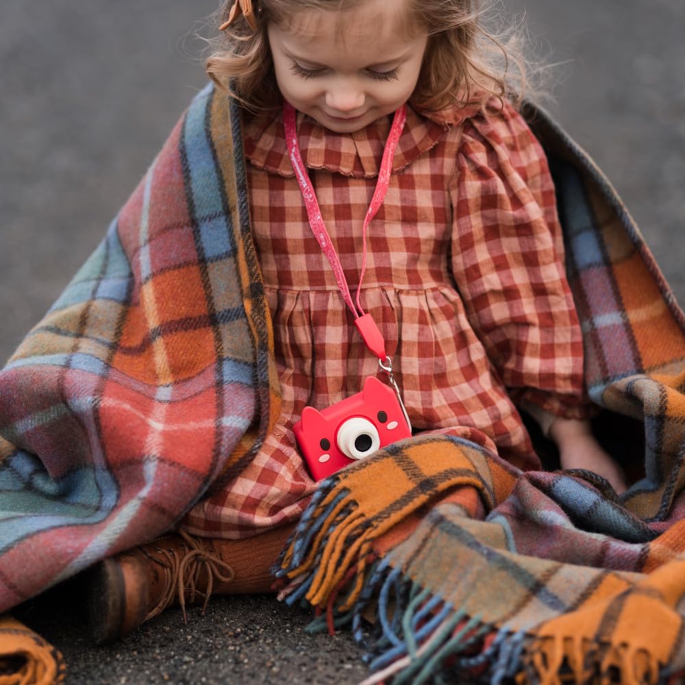 Kidamento Kids Digital Camera & Video Camcorder, Soft Bpa Free Silicone Casing, 32Gb Memory Card   Model C   Akito The Fox